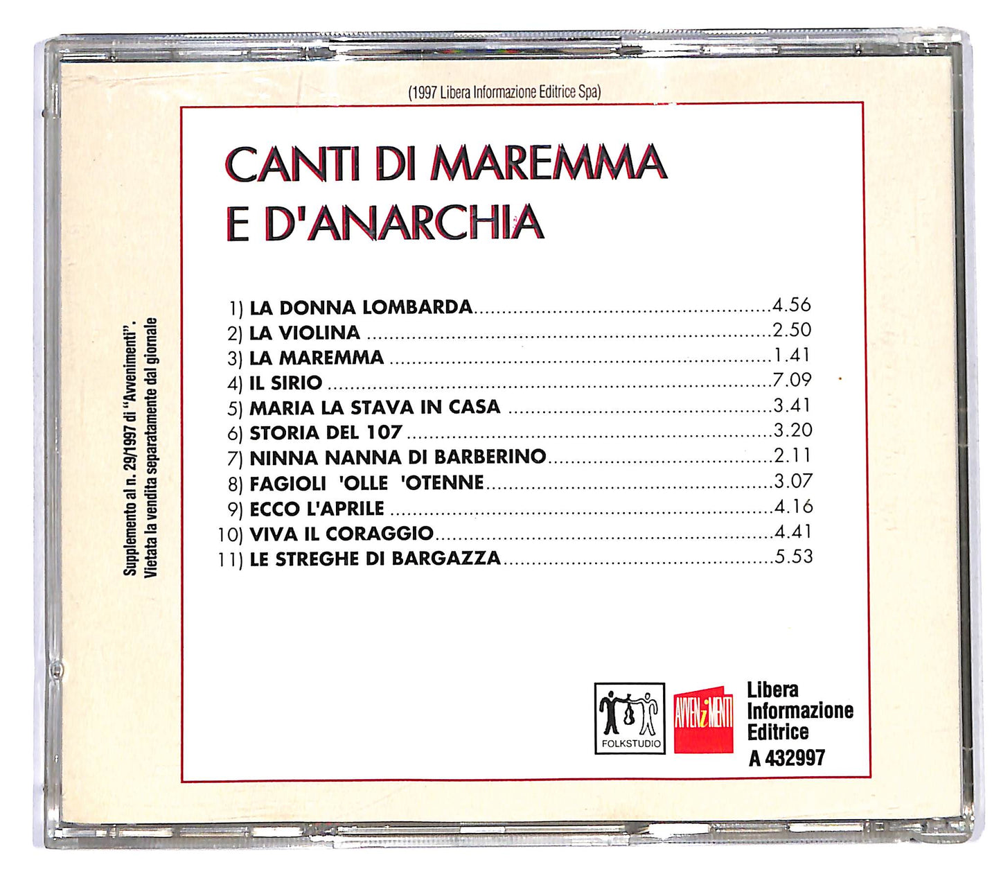EBOND Caterina Bueno - Canti Di Maremma E D'Anarchia CD CD119411