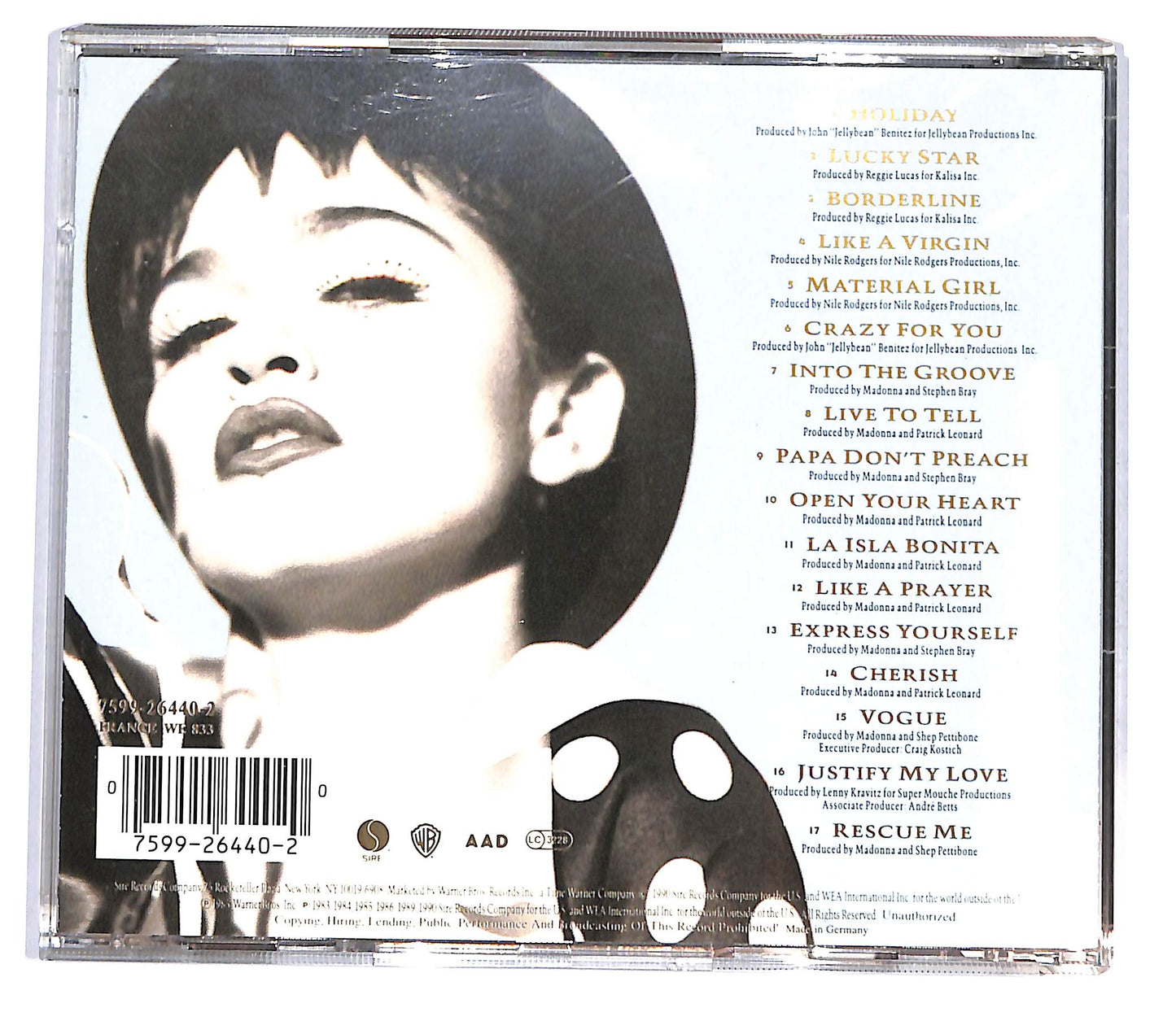 EBOND Madonna - The Immaculate Collection CD CD120006