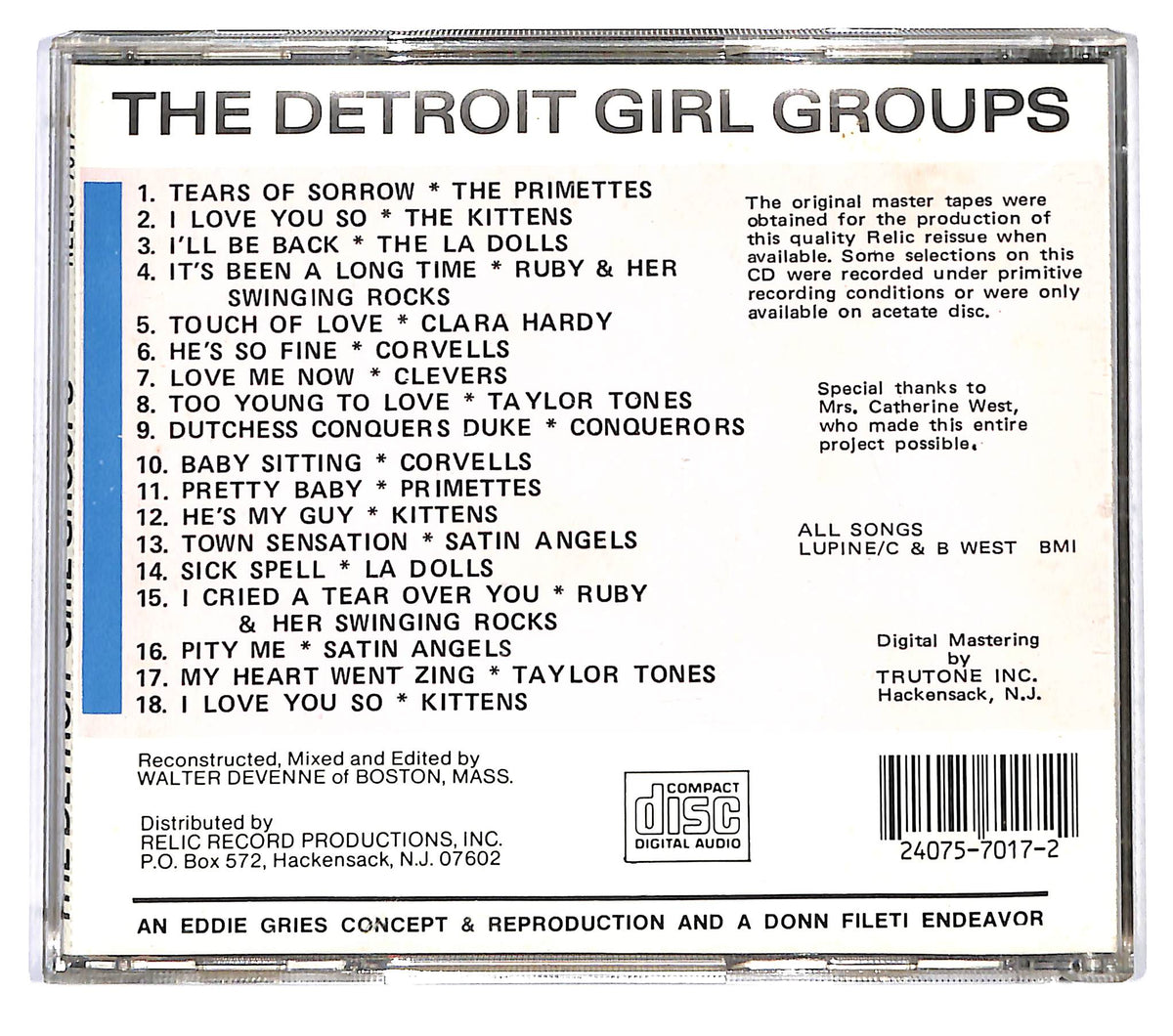 EBOND Various - The Detroit Girl Groups CD CD120044