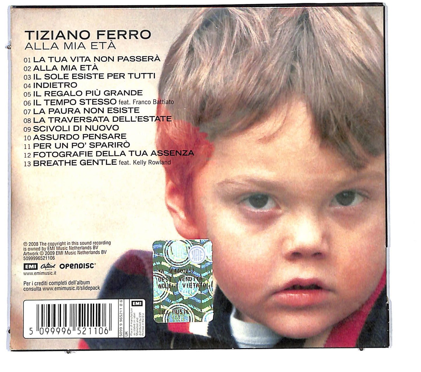 EBOND Tiziano Ferro - Alla Mia Eta DIGIPACK CD CD120149