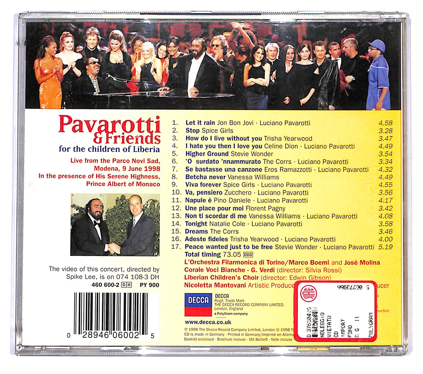 EBOND Pavarotti & Friends For The Children Of Liberia CD CD120160