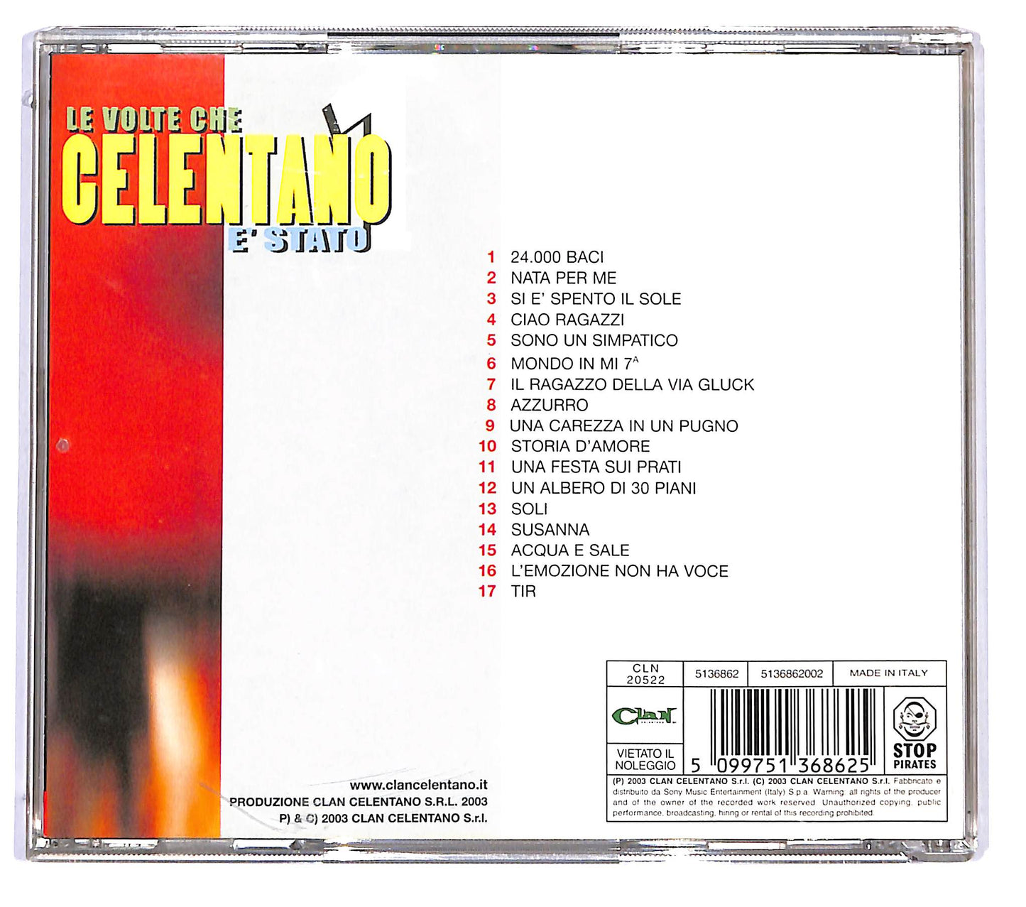 EBOND Celentano - Le Volte Che Celentano E' Stato 1 CD CD120241