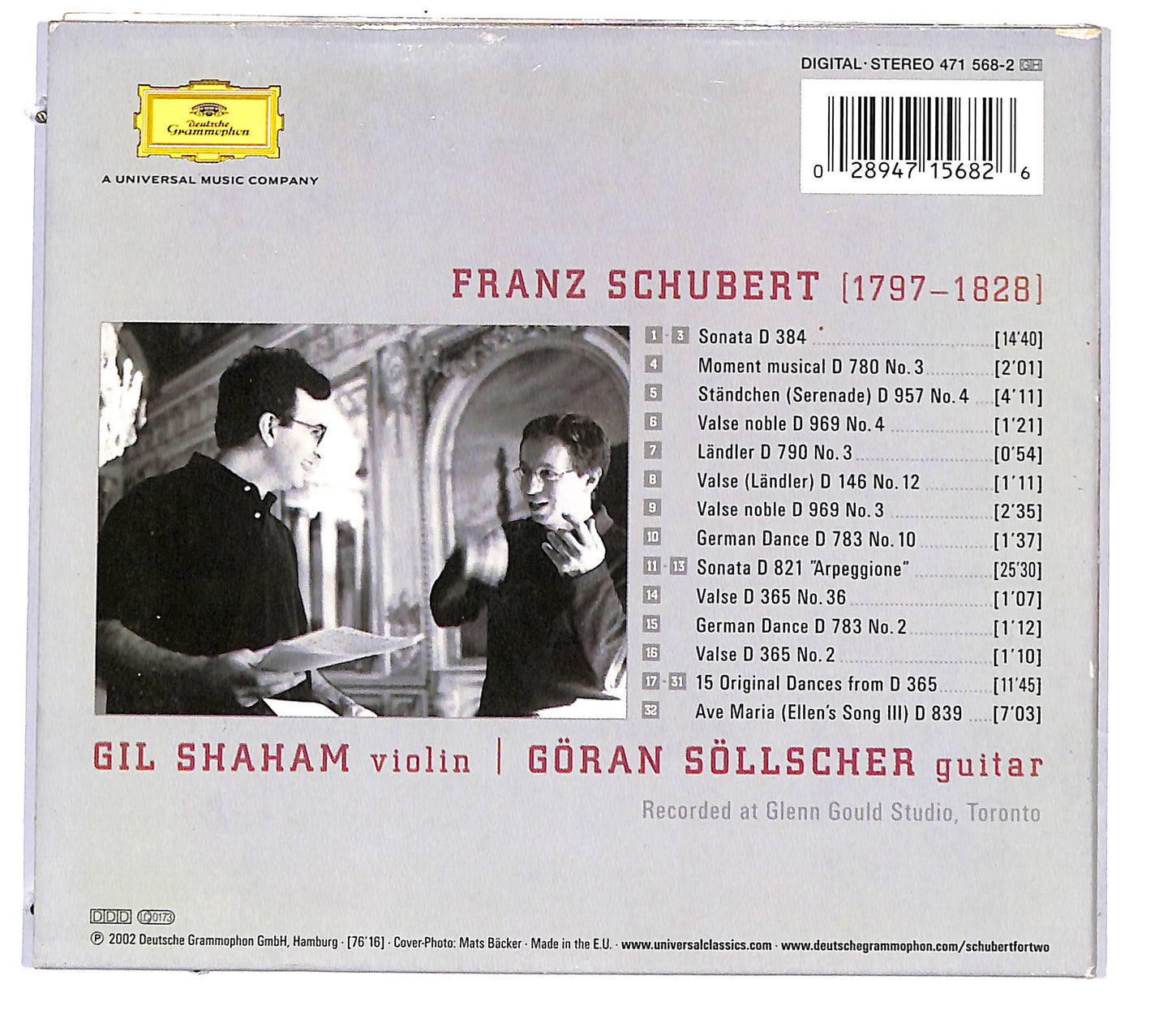 EBOND Schubert - Gil Shaham • Goran Sollscher - Schubert For Two CD CD120347