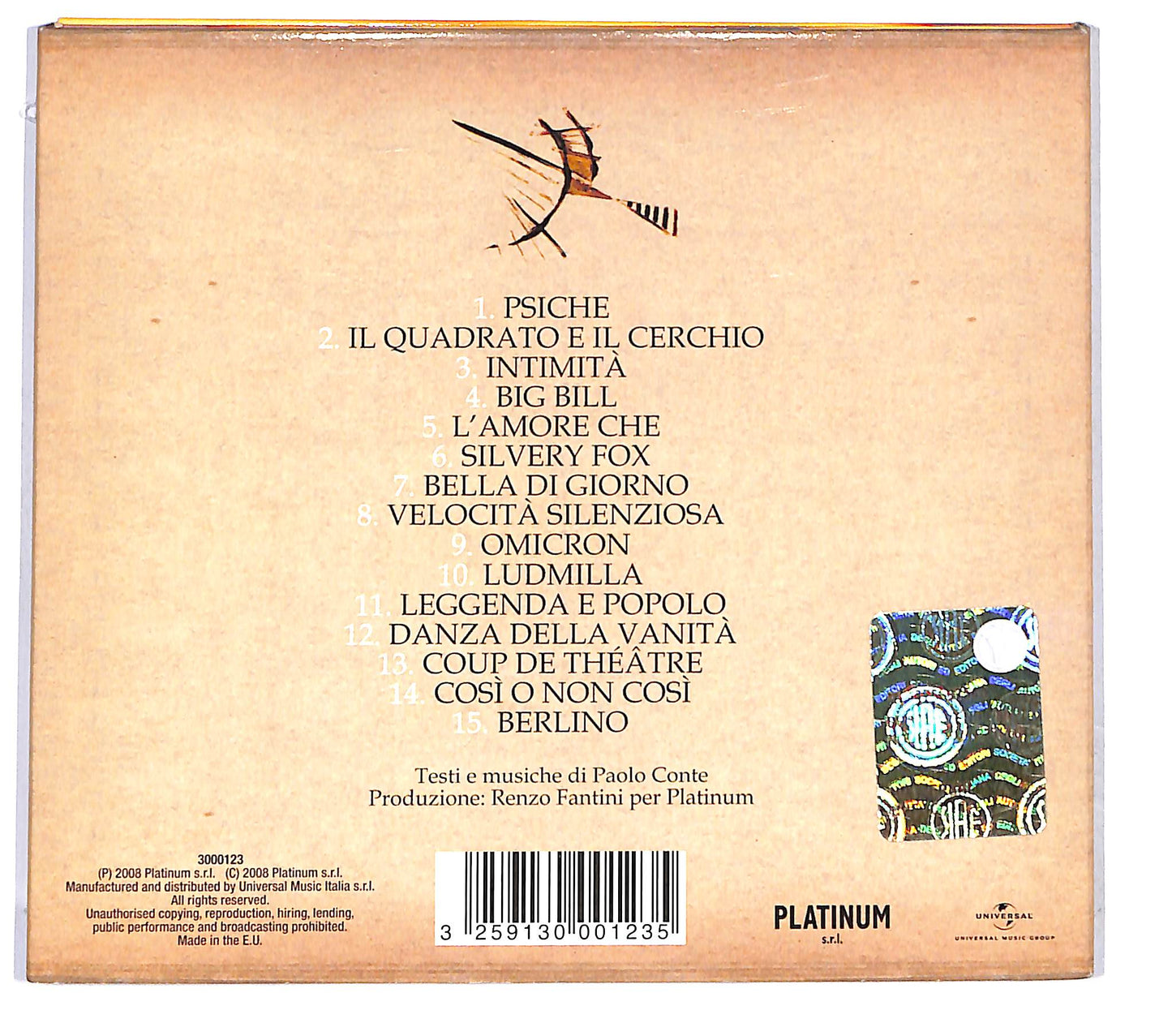 EBOND Paolo Conte - Psiche DIGIPACK CD CD120351