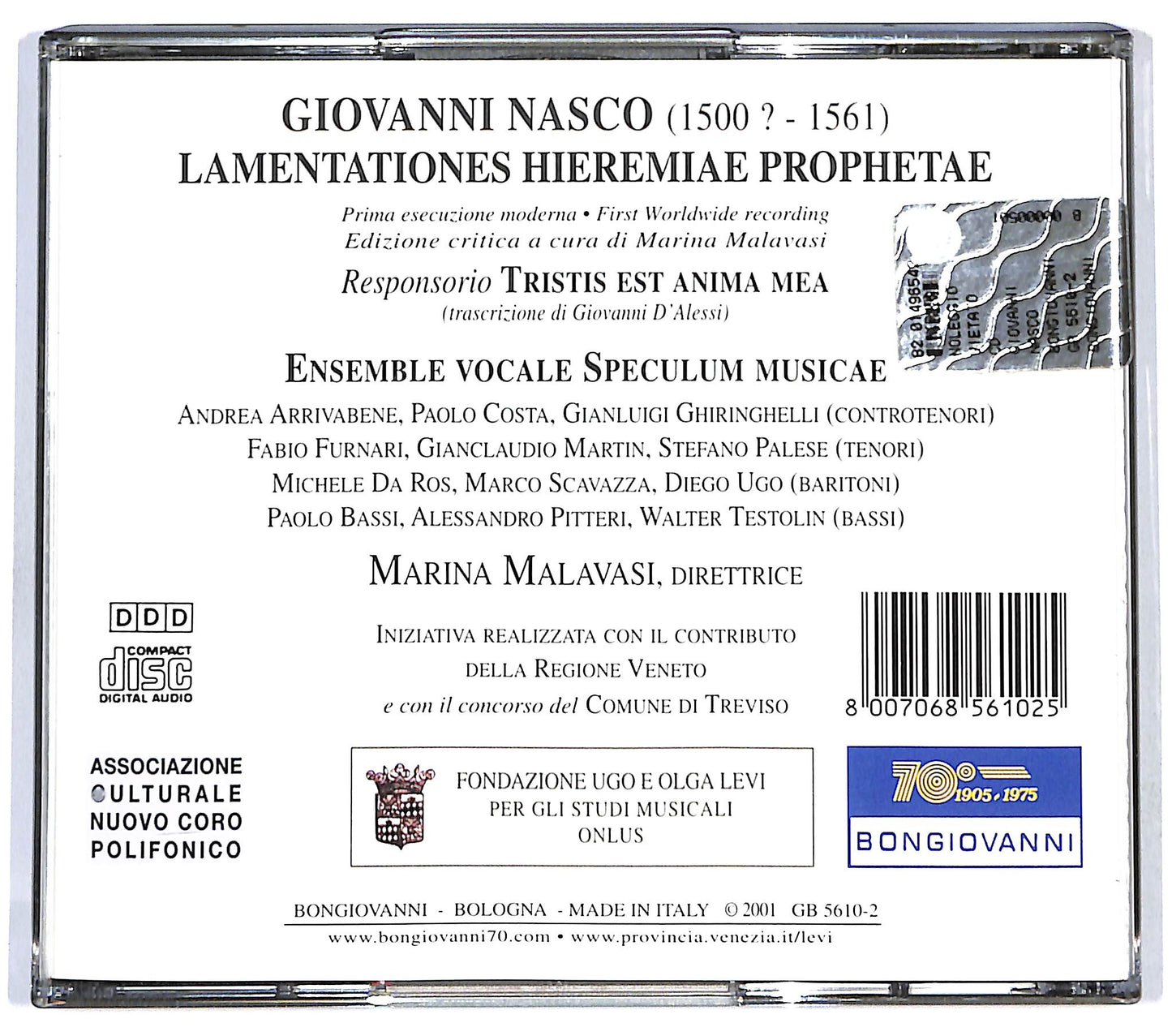 EBOND Giovanni Nasco - Lamentationes Hieremiae Prophetae CD CD120411