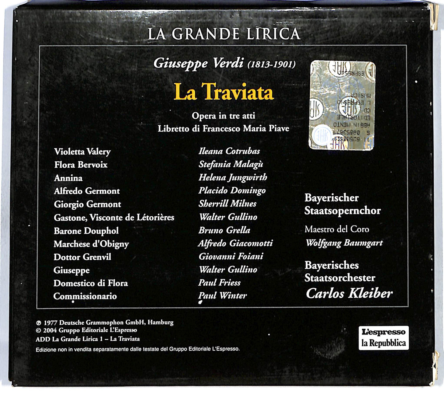 EBOND Verdi - P. Domingo - Carlos Kleiber - La Traviata EDITORIALE CD CD120414