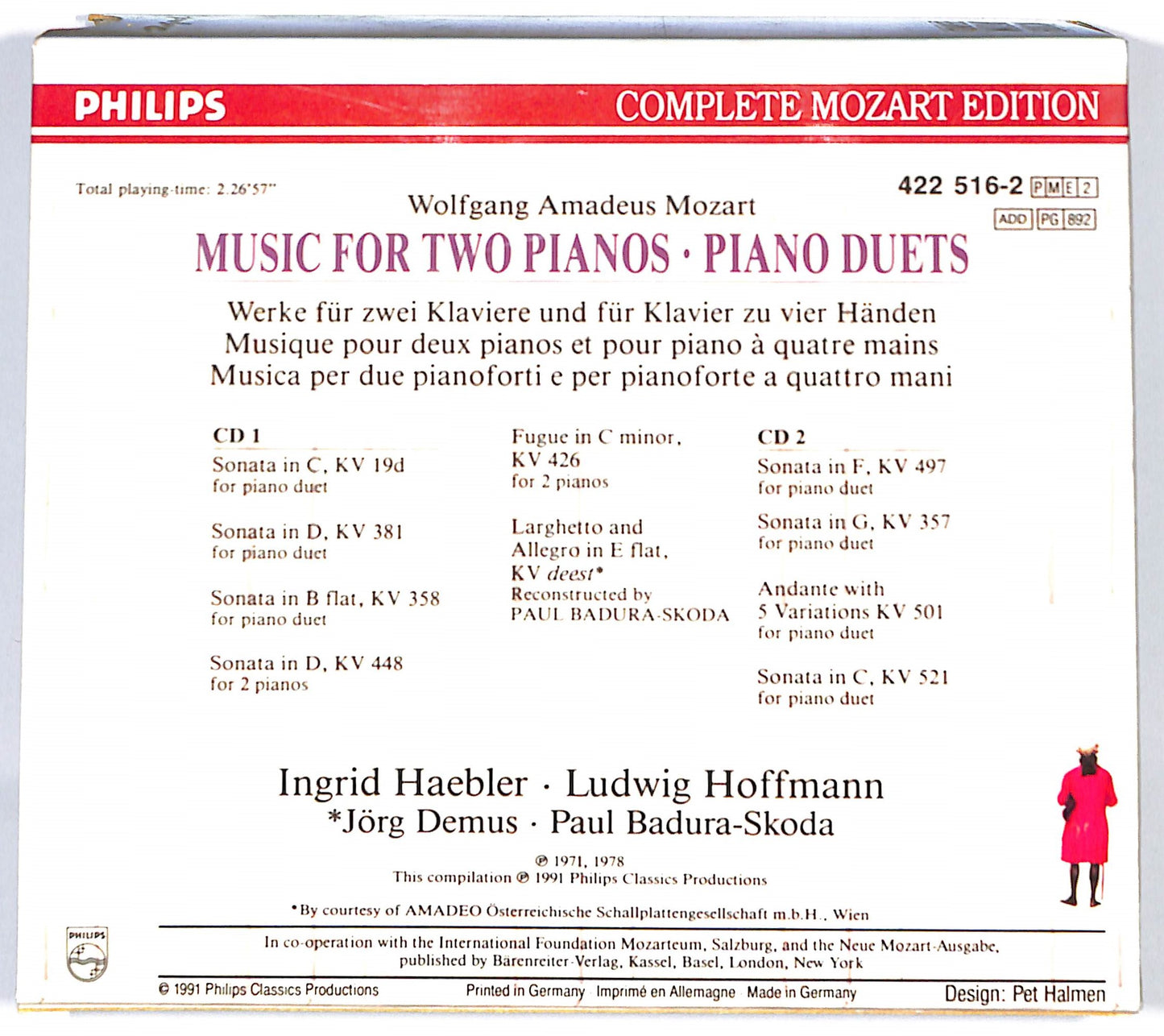 EBOND Mozart - Music For Two Pianos Piano Duets CD CD120443