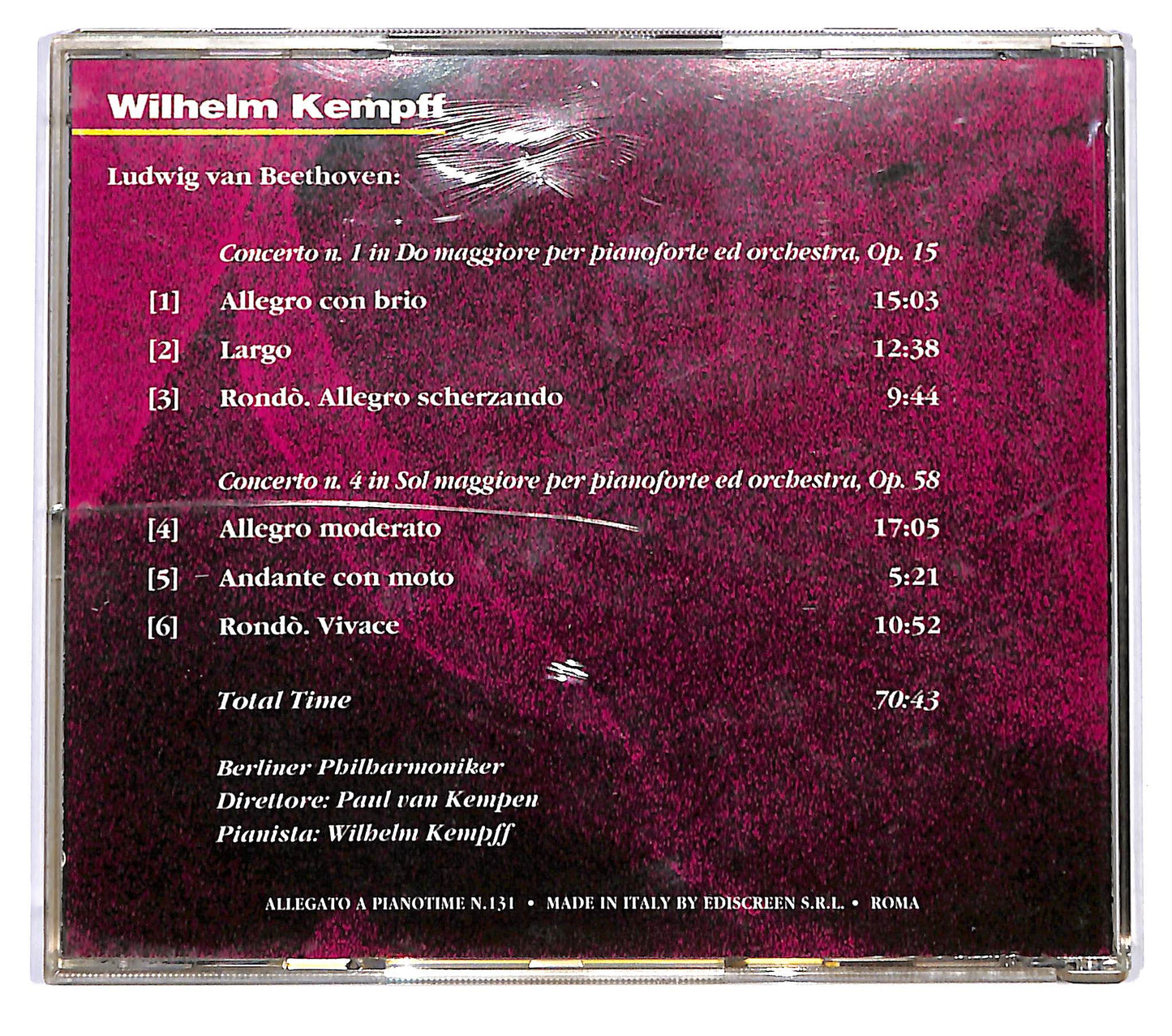 EBOND Ludwig van Beethoven , W Kempff - Historic Recordings 1953 CD CD120604