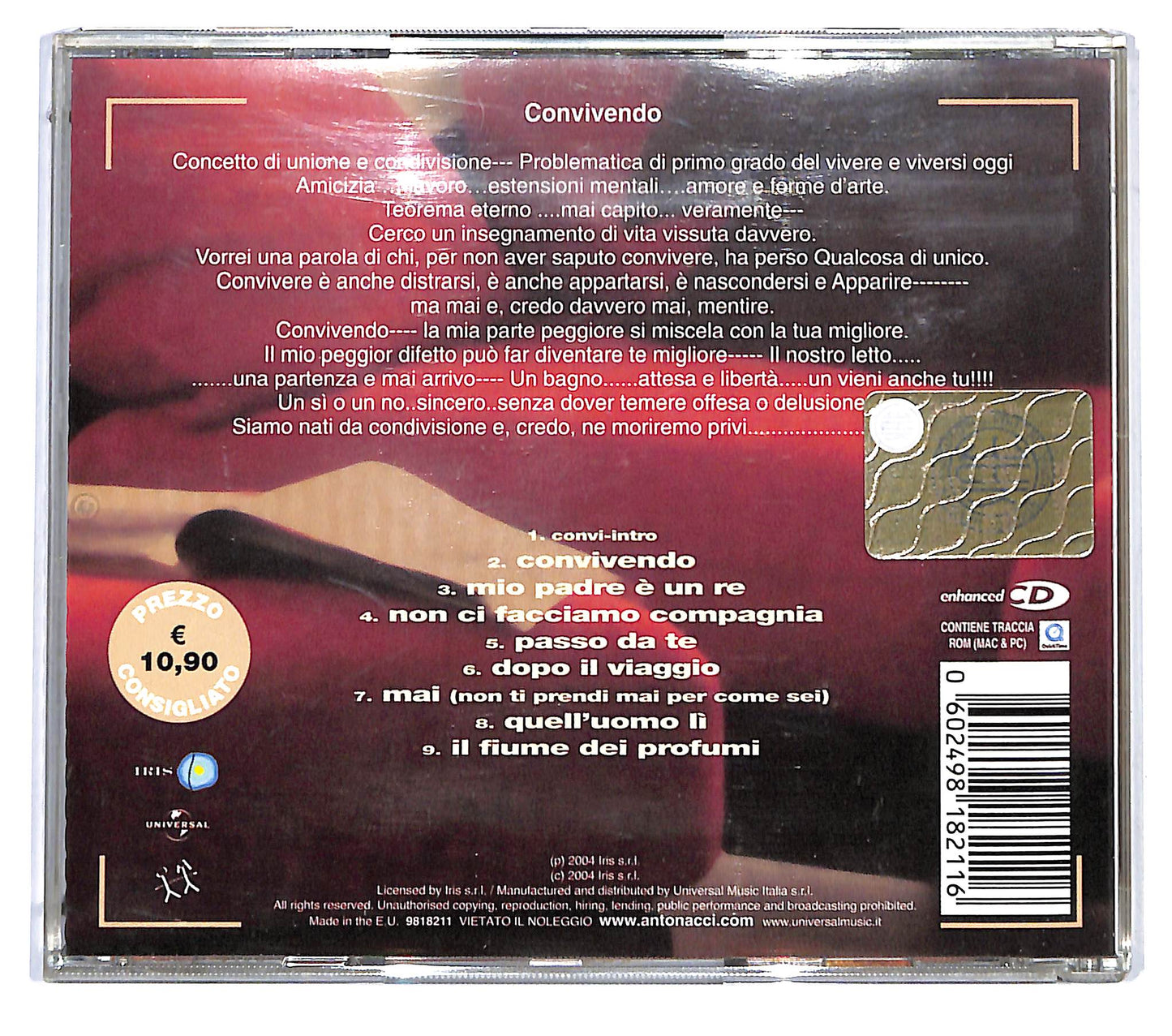 EBOND Biagio Antonacci - Convivendo (Parte 1) CD CD120650
