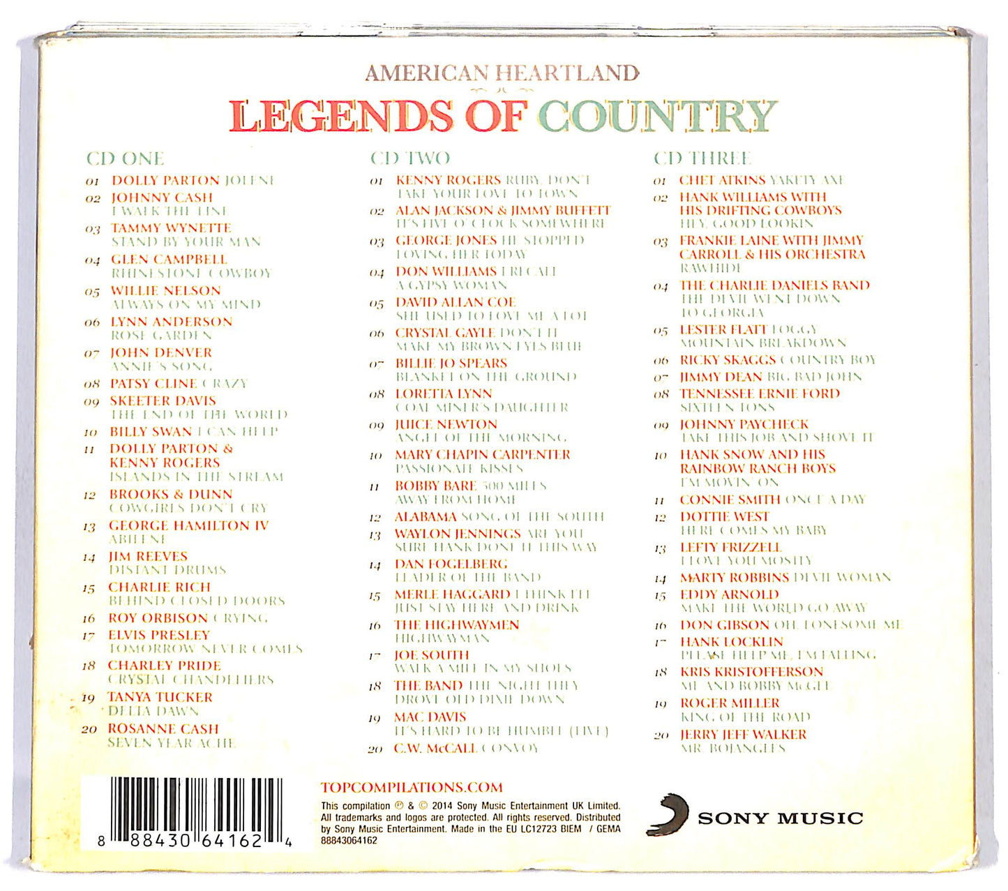 EBOND Various - American Heartland - Legends Of Country CD CD120904