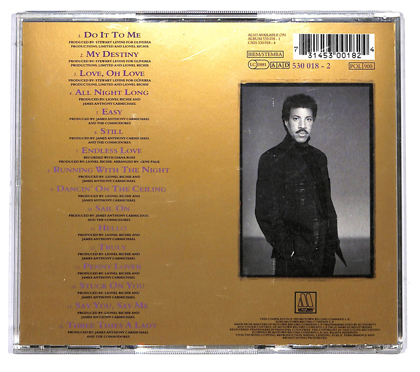 EBOND Lionel Richie - Back To Front CD CD120955