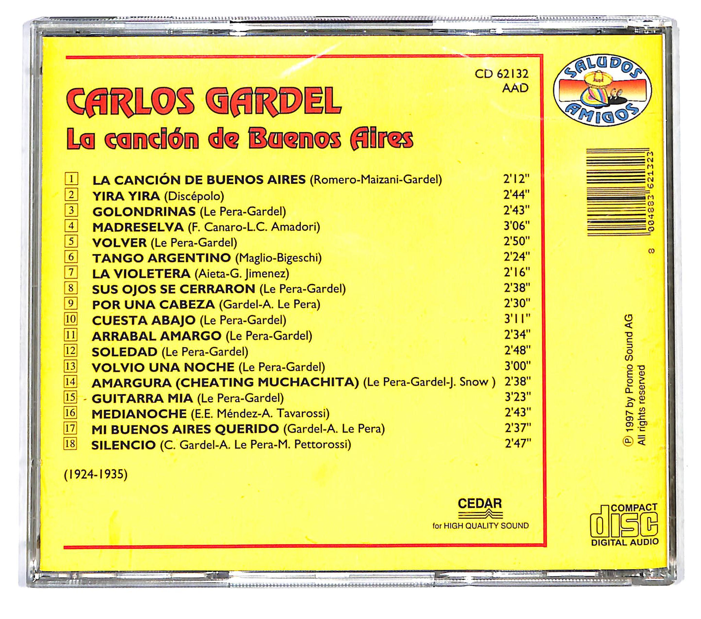 EBOND Carlos Gardel - La Cancion De Buenos Aires CD CD121010