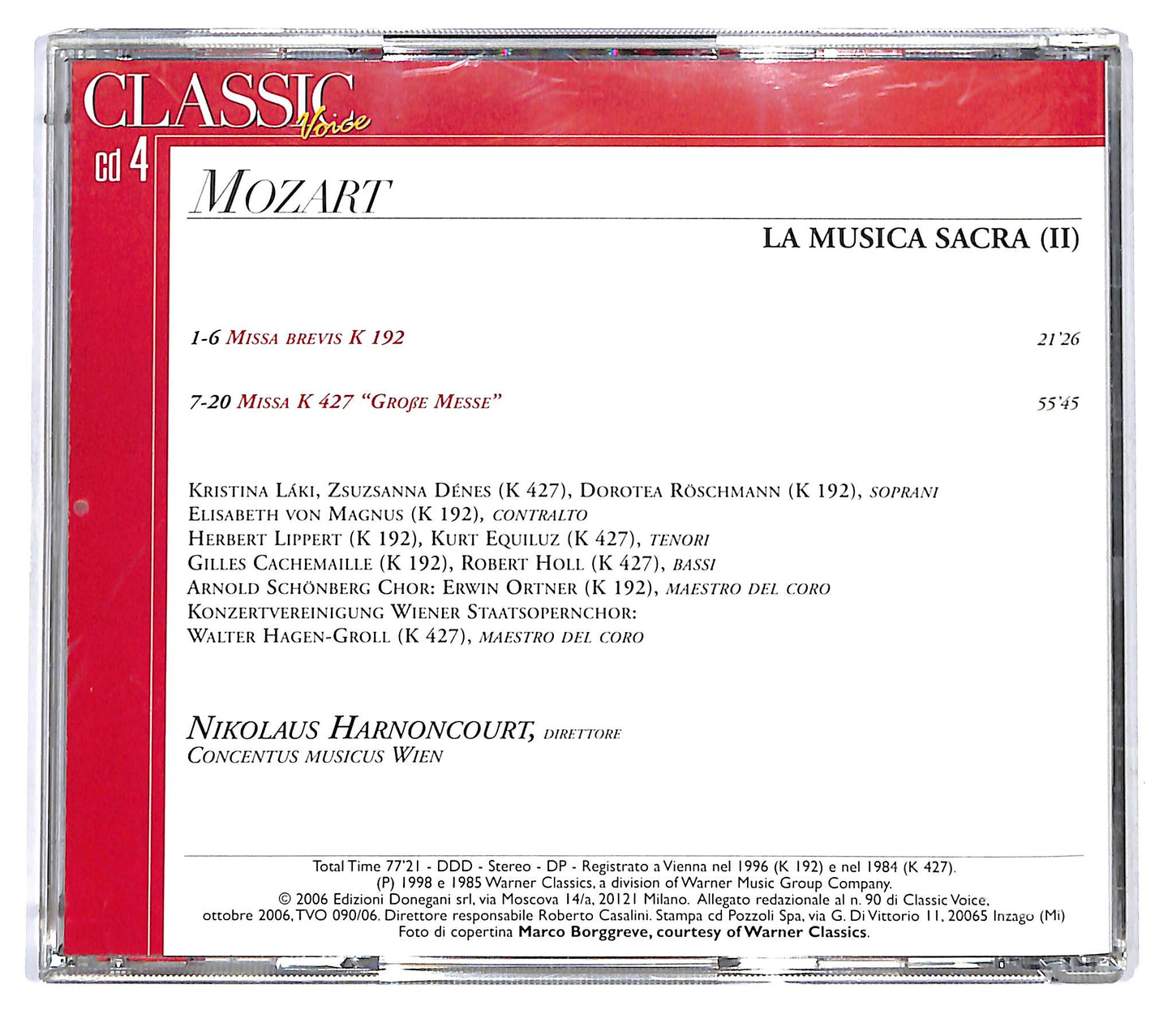 EBOND Mozart - Nikolaus Harnoncourt - La Musica Sacra (II) CD CD121014
