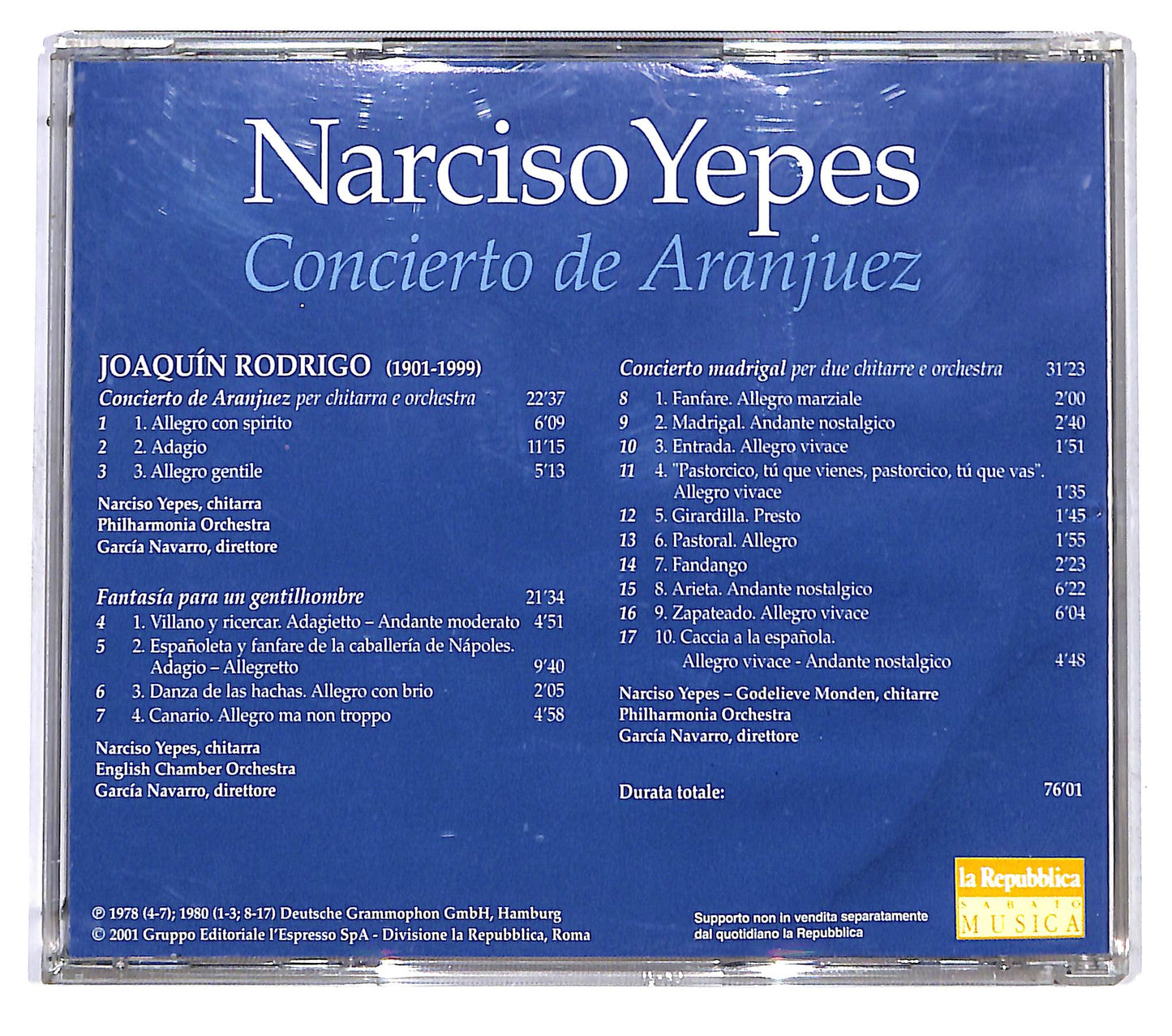 EBOND Narciso Yepes - Concierto De Aranjuez EDITORIALE CD CD121051