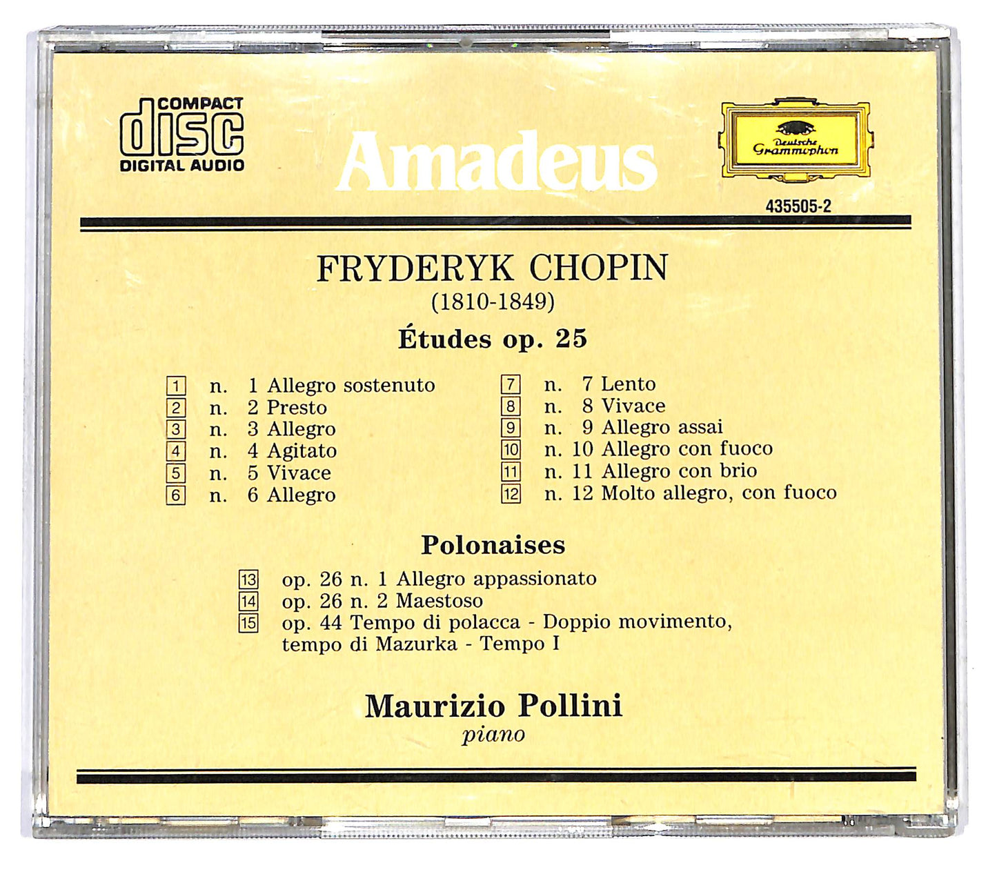 EBOND Fryderyk Chopin , Maurizio Pollini - Etudes 25 - Polonaises 26 CD CD121113