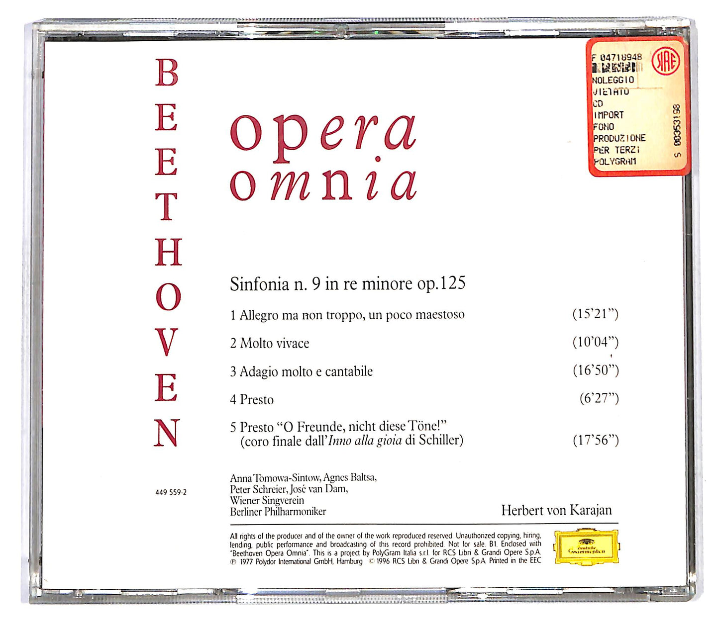 EBOND Beethoven - Sinfonia 9 EDITORIALE CD CD121119