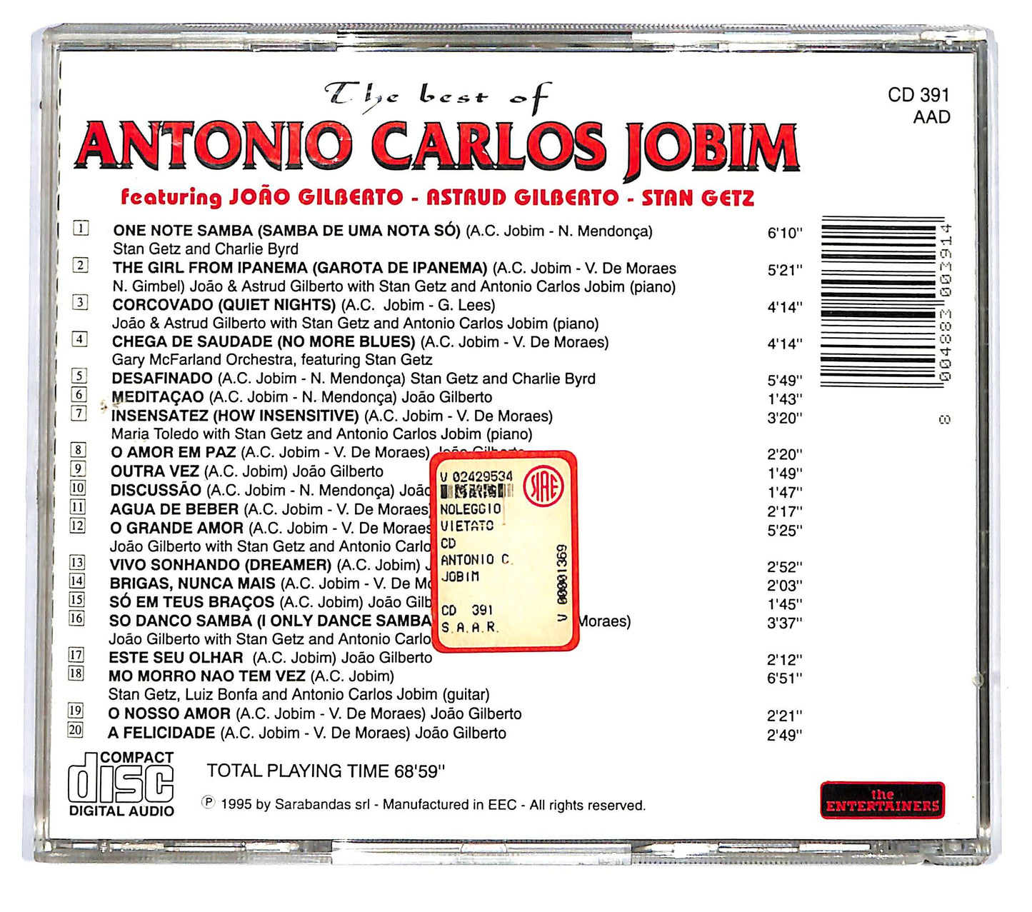 EBOND Antonio Carlos Jobim - The Best Of Antonio Carlos Jobim CD CD121129