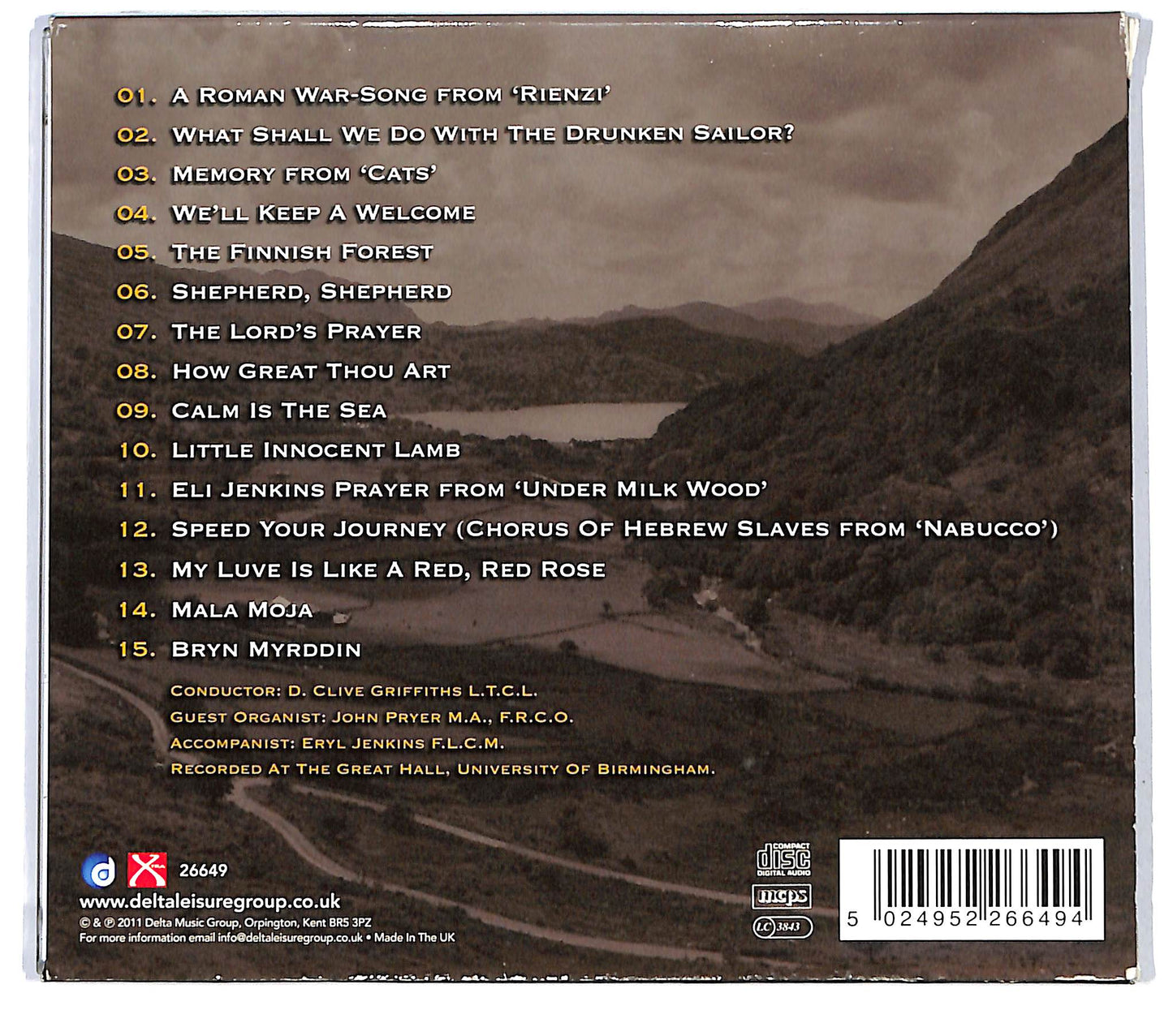 EBOND Canoldir Male Choir - Standing Together As One CD CD121155