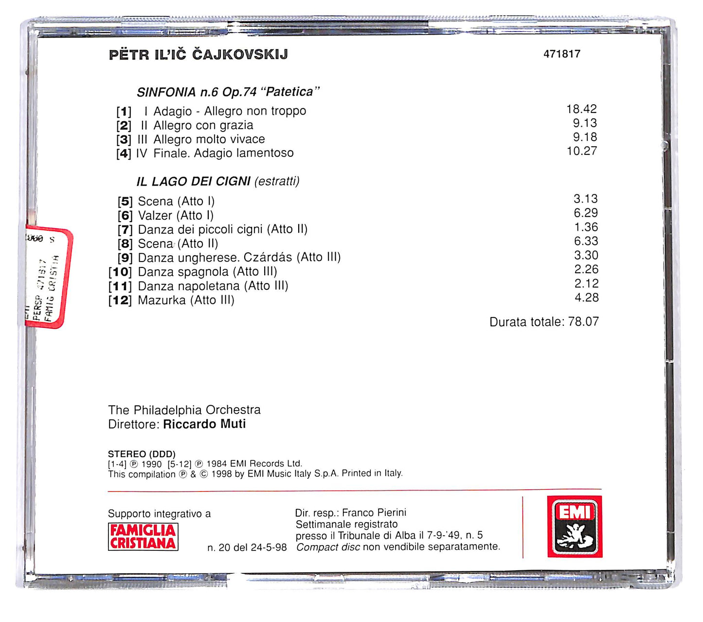 EBOND Čajkovskij , Riccardo Muti - Sinfonia N. 6 Op. 74 CD CD121311