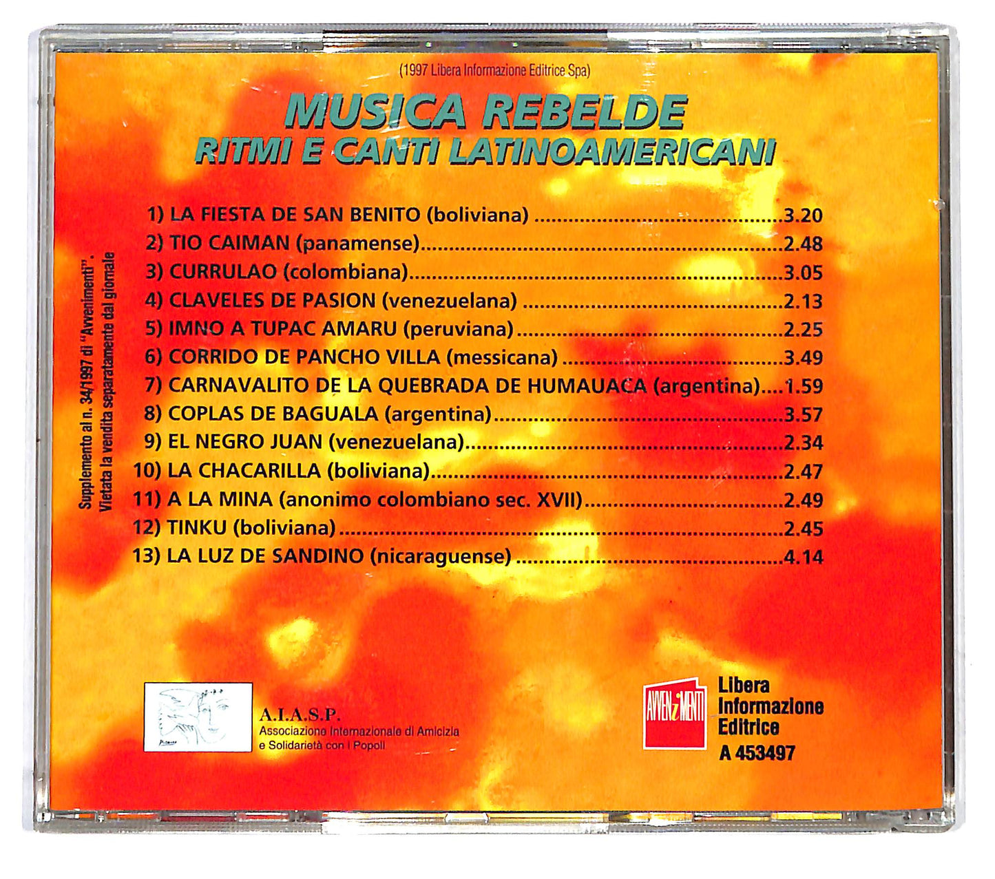 EBOND Musica Rebelde - Ritmi E Canti Latinoamericani EDITORIALE CD CD121330