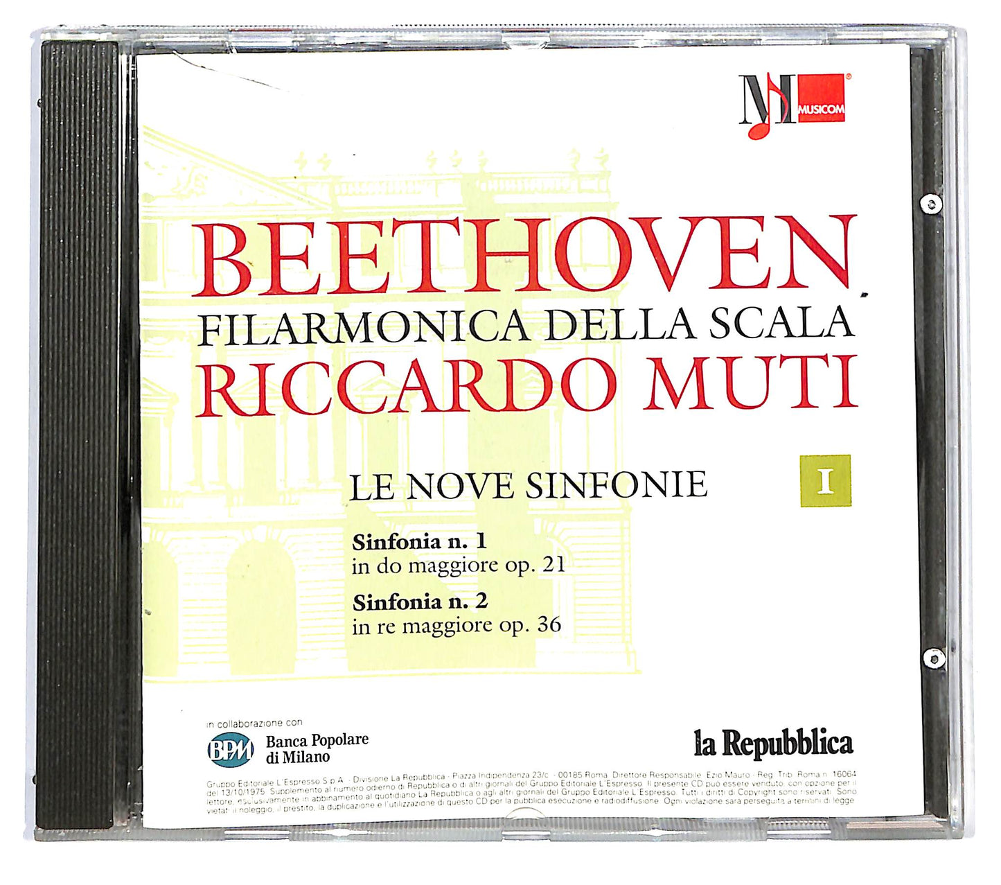 EBOND Beethoven Riccardo Muti - Sinfonia N. 1 / Sinfonia N. 2 VOL 1 CD CD121334