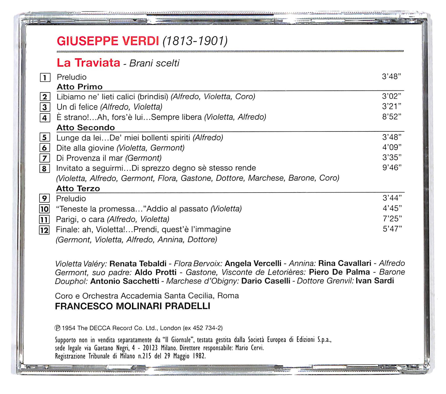 EBOND Giuseppe Verdi - La Traviata EDITORIALE CD CD121335