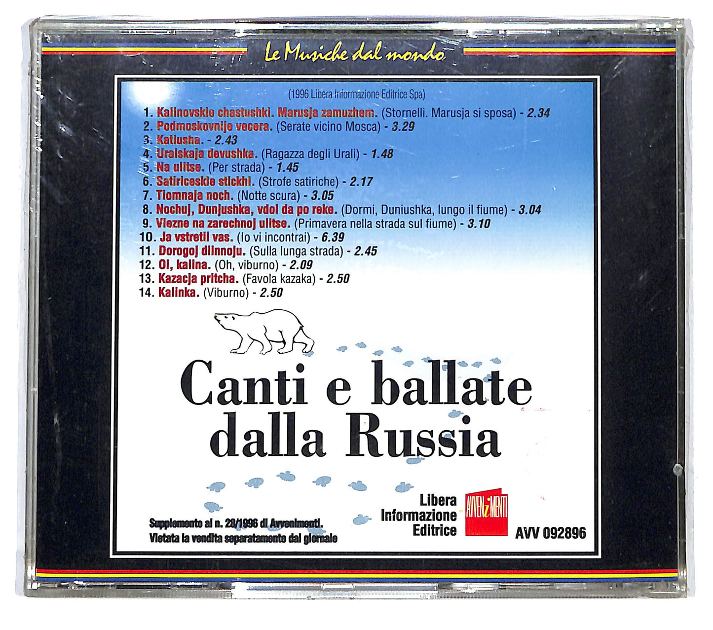 EBOND Various - Canti E Ballate Dalla Russia EDITORIALE CD CD121338