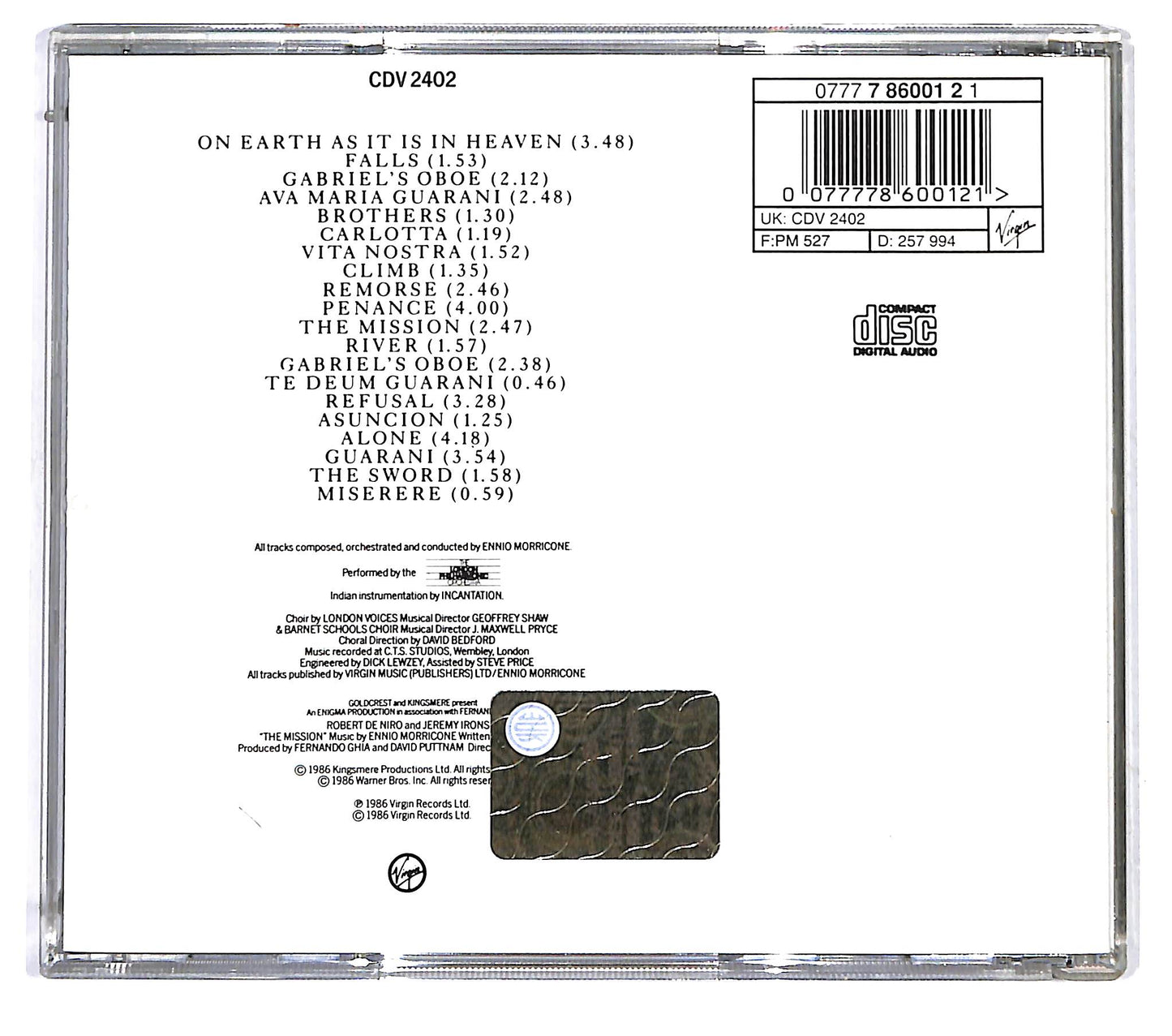 EBOND Ennio Morricone - The Mission (Soundtrack From The Film) CD CD121435