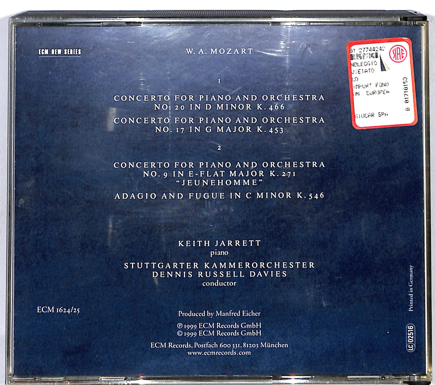 EBOND Mozart - Piano Concertos K. 271, 453, 466 CD CD121525