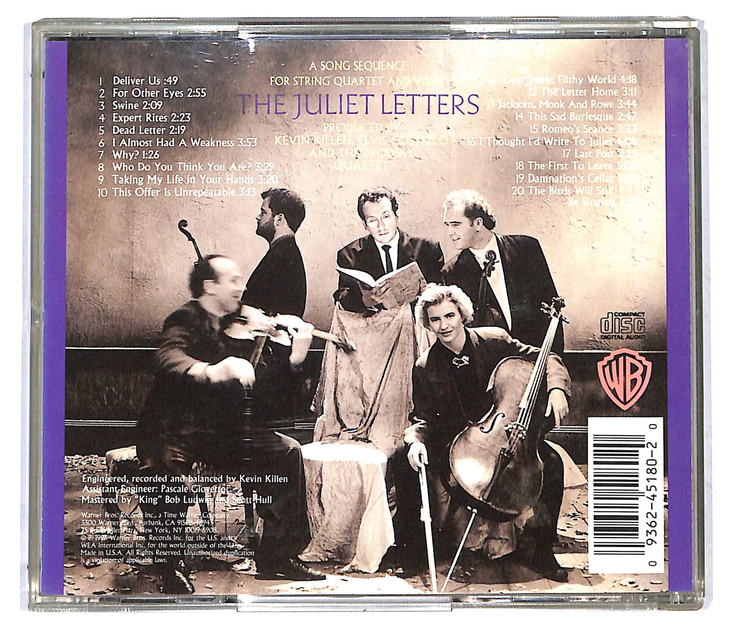 EBOND Elvis Costello And The Brodsky Quartet - The Juliet Letters CD CD121739