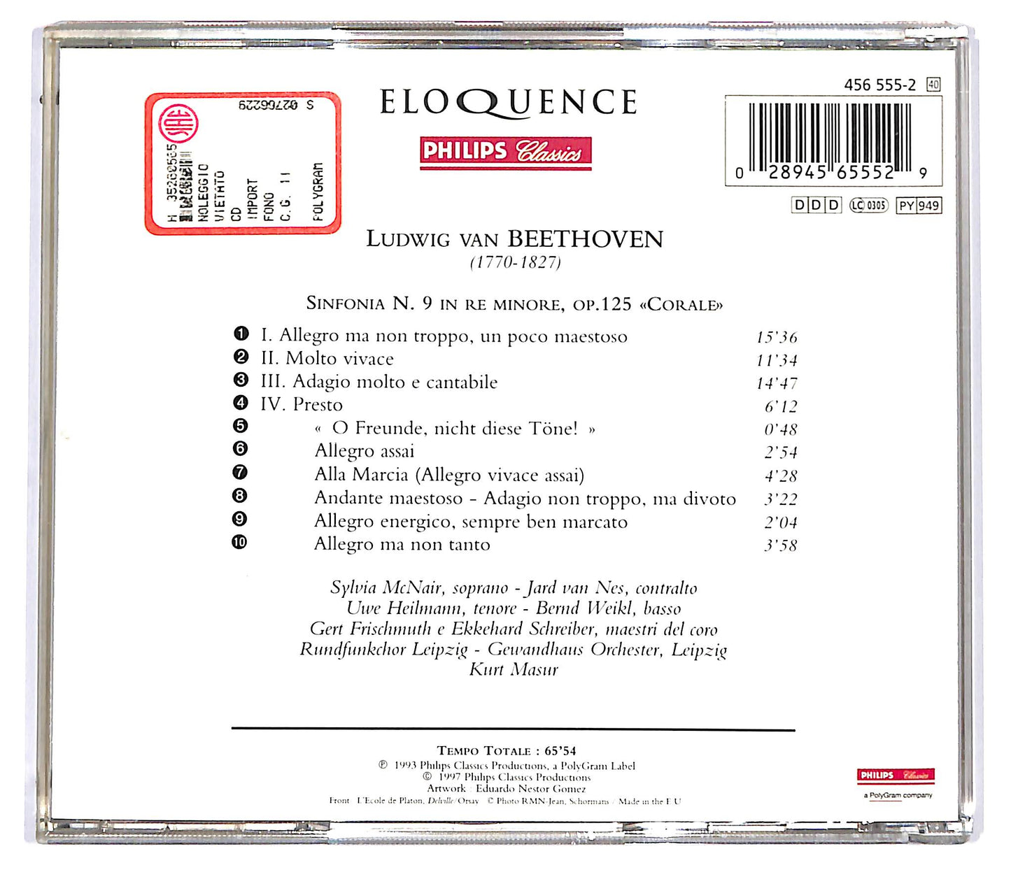 EBOND Beethoven / Kurt Masur - Symphony No. 9 In D Minor CD CD121821