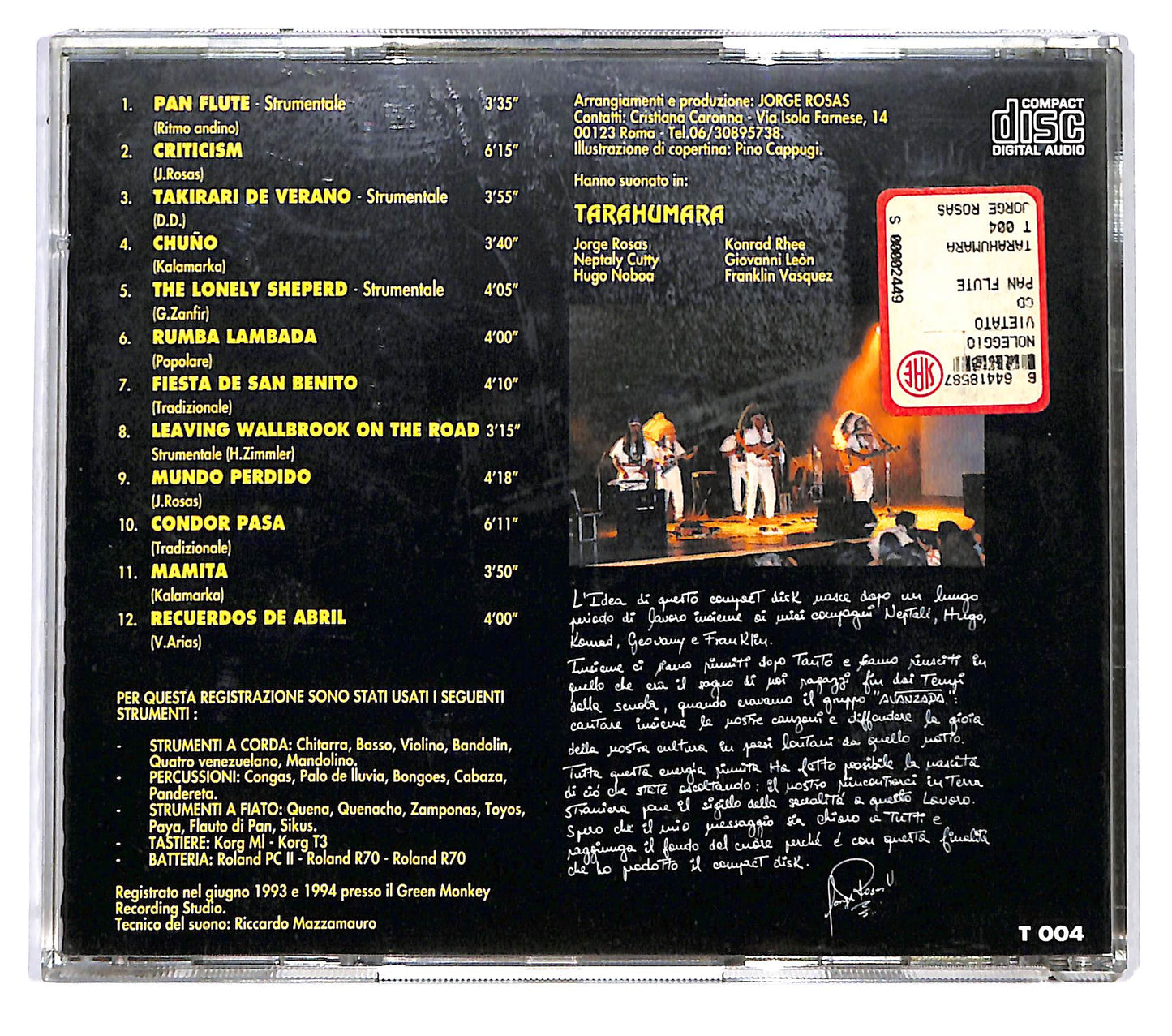 EBOND Tarahumara , Jorge Rosas - Tarahumara CD CD122031
