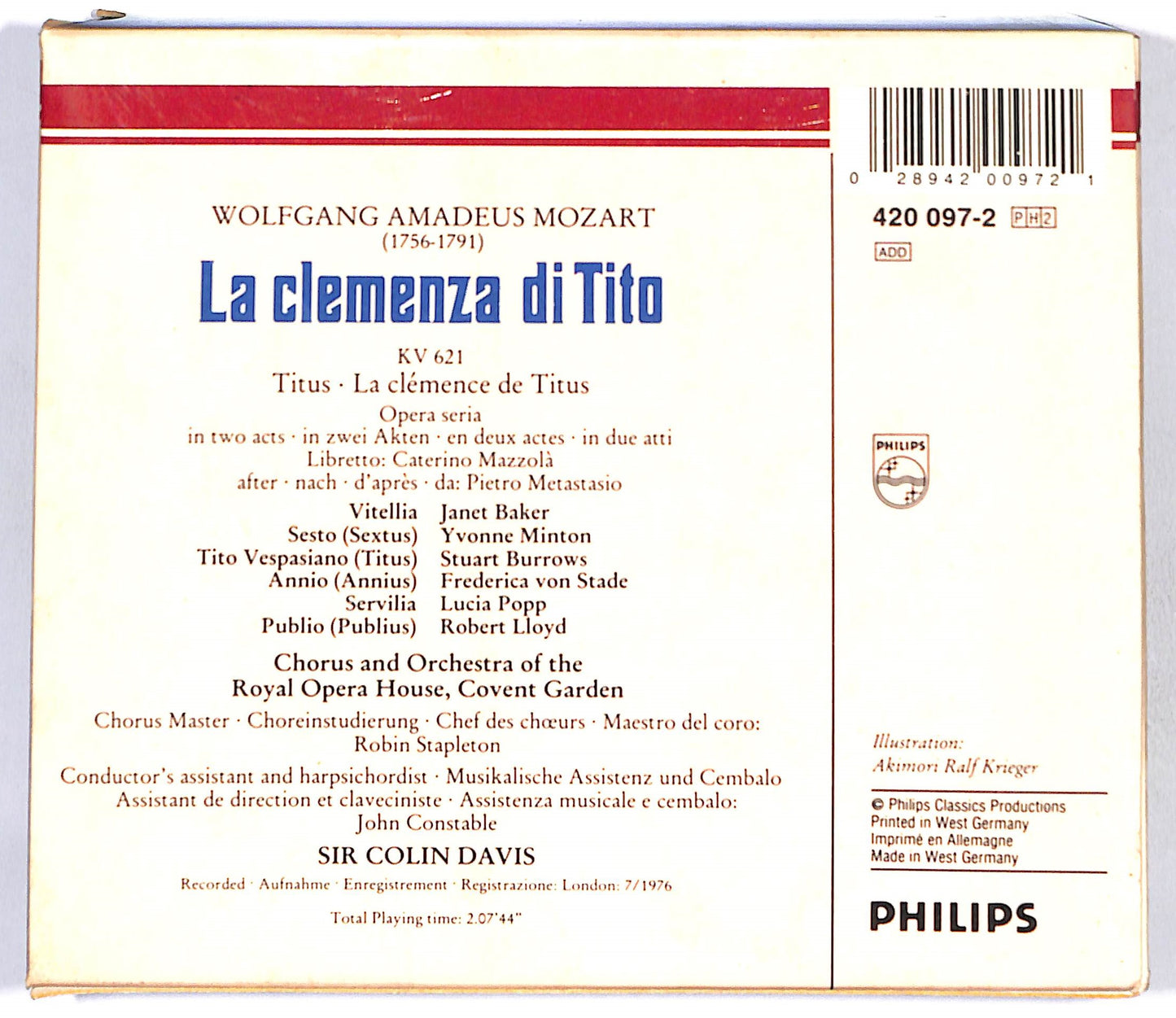 EBOND Mozart - La Clemenza Di Tito CD CD122047