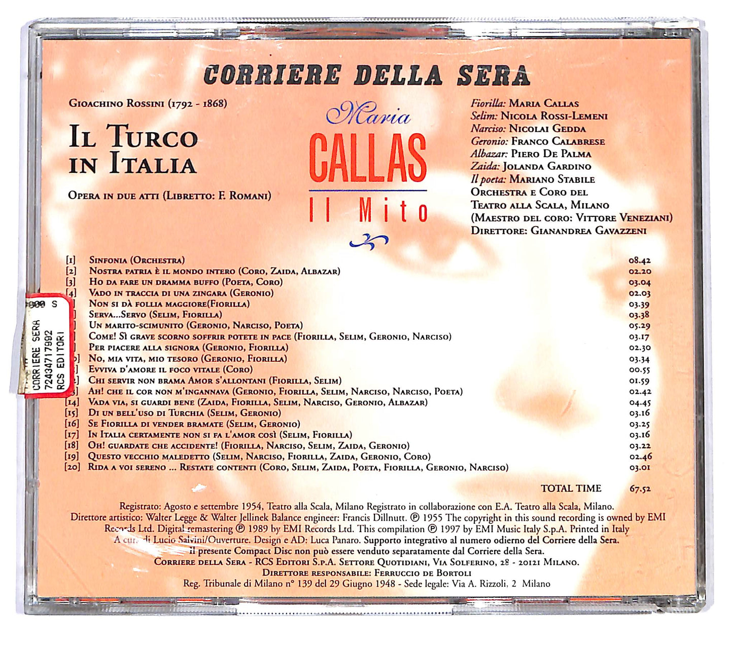 EBOND Rossini , Maria Callas - Il Turco In Italia CD CD122049