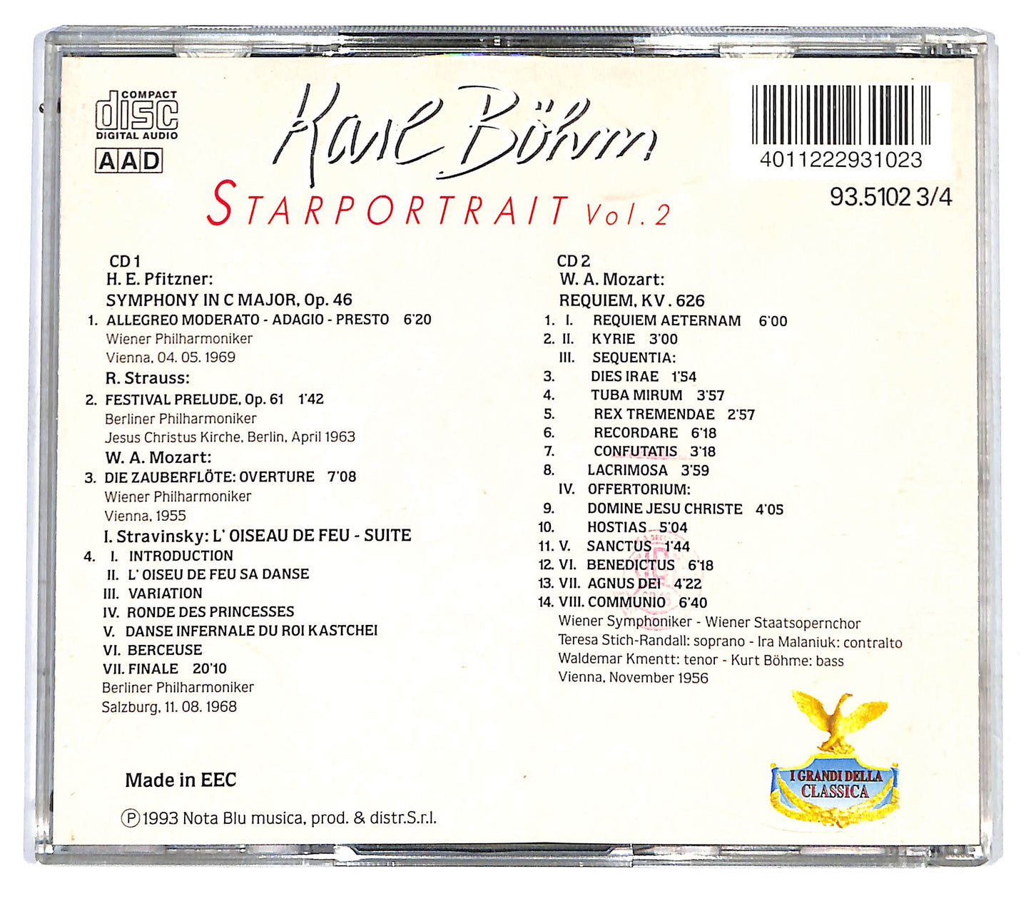 EBOND Karl Bohm - Starportrait Vol. 2 CD CD122154