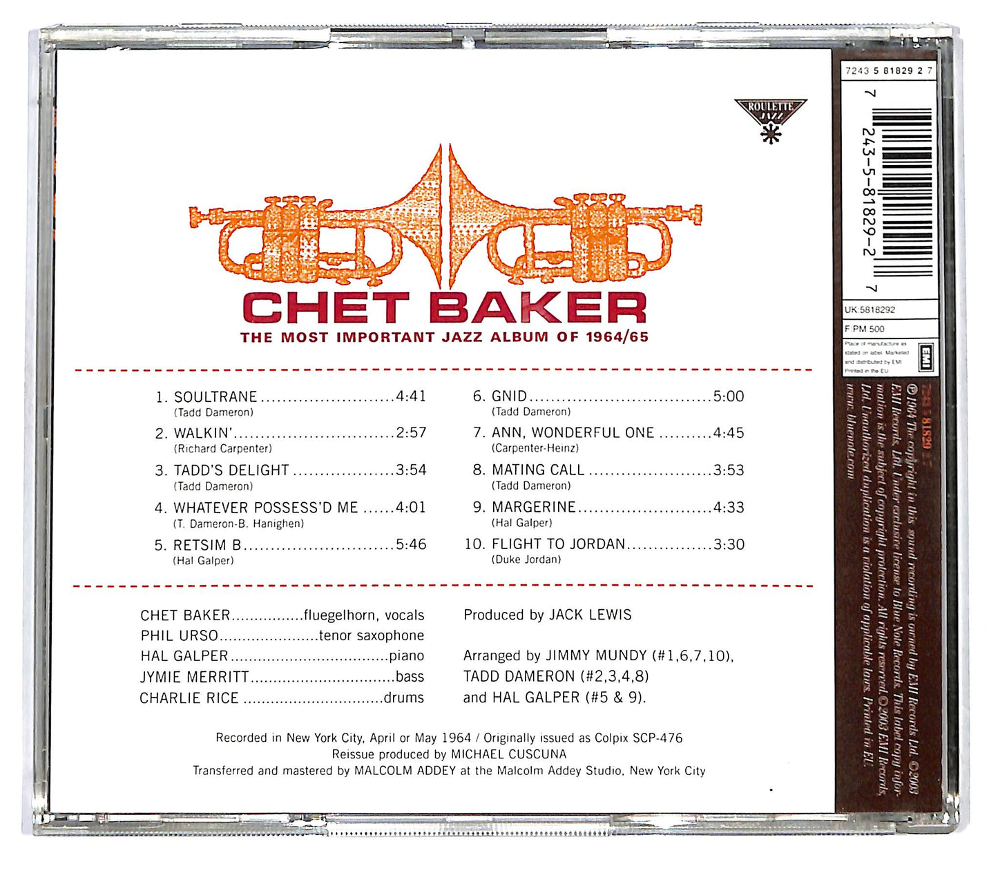 EBOND Chet Baker - The Most Important Jazz Album Of 1964/65 CD CD122204