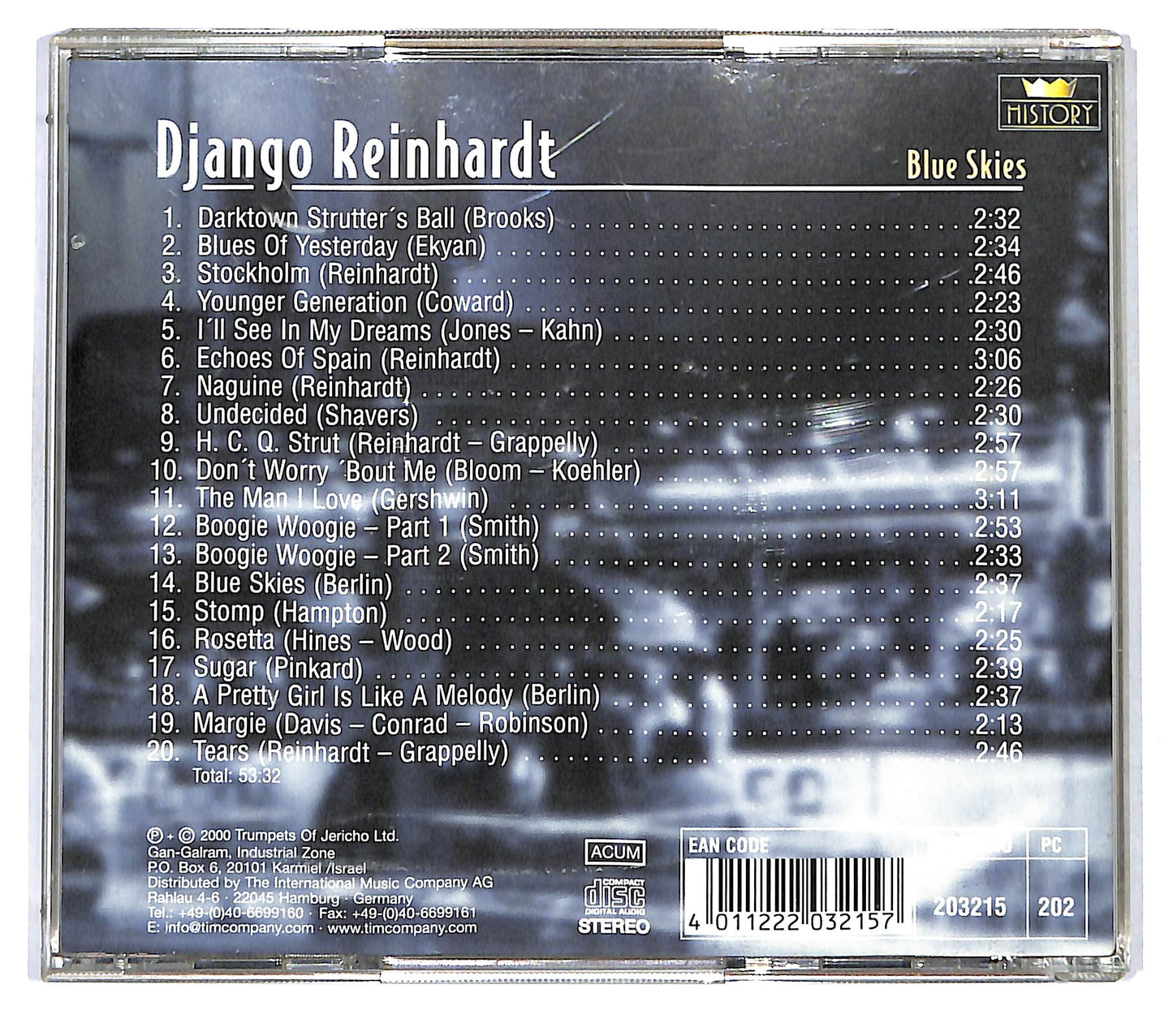 EBOND Django Reinhardt - Blue Skies CD CD122229