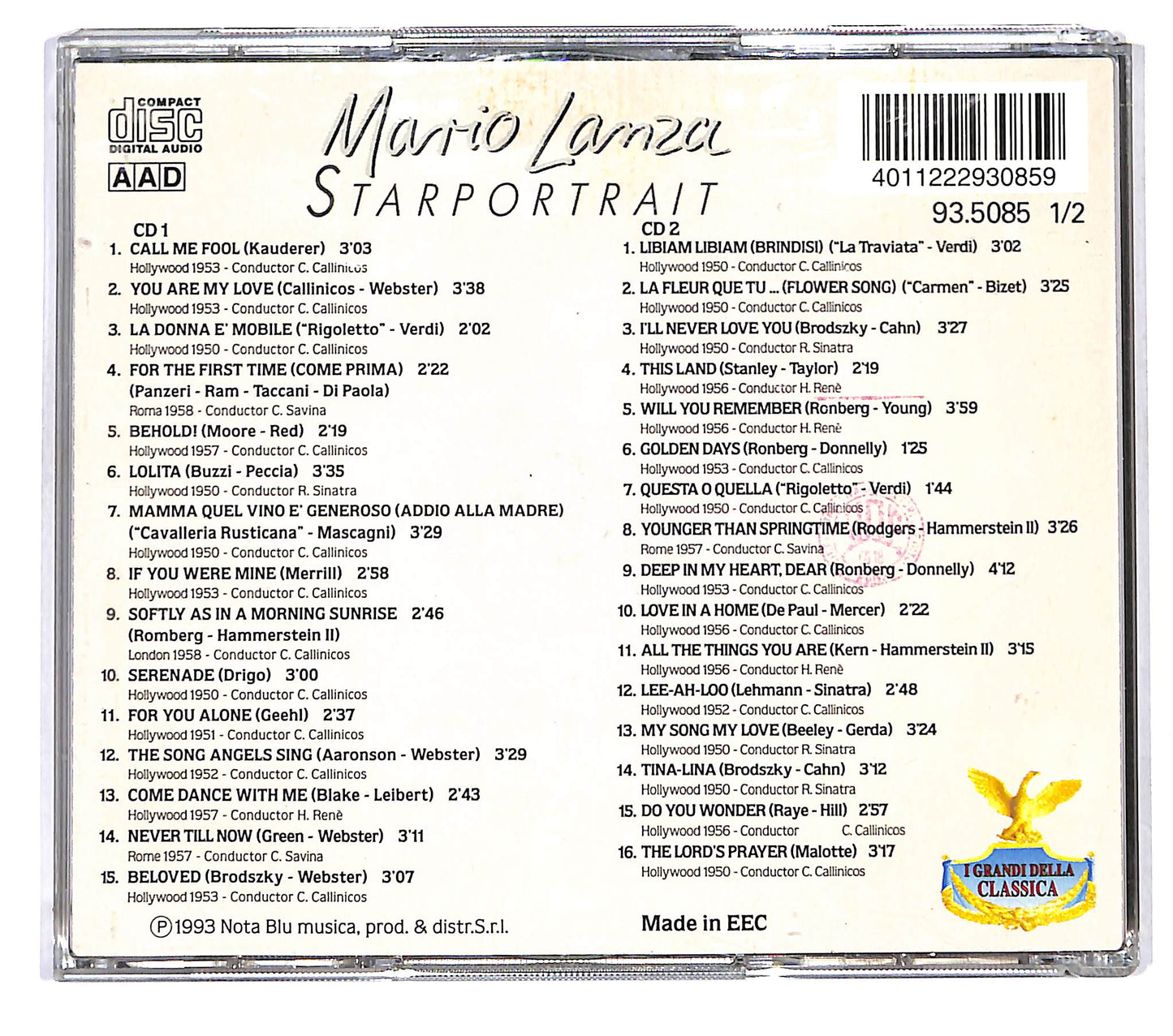 EBOND Mario Lanza - Starportrait (2 dischi) CD CD122247