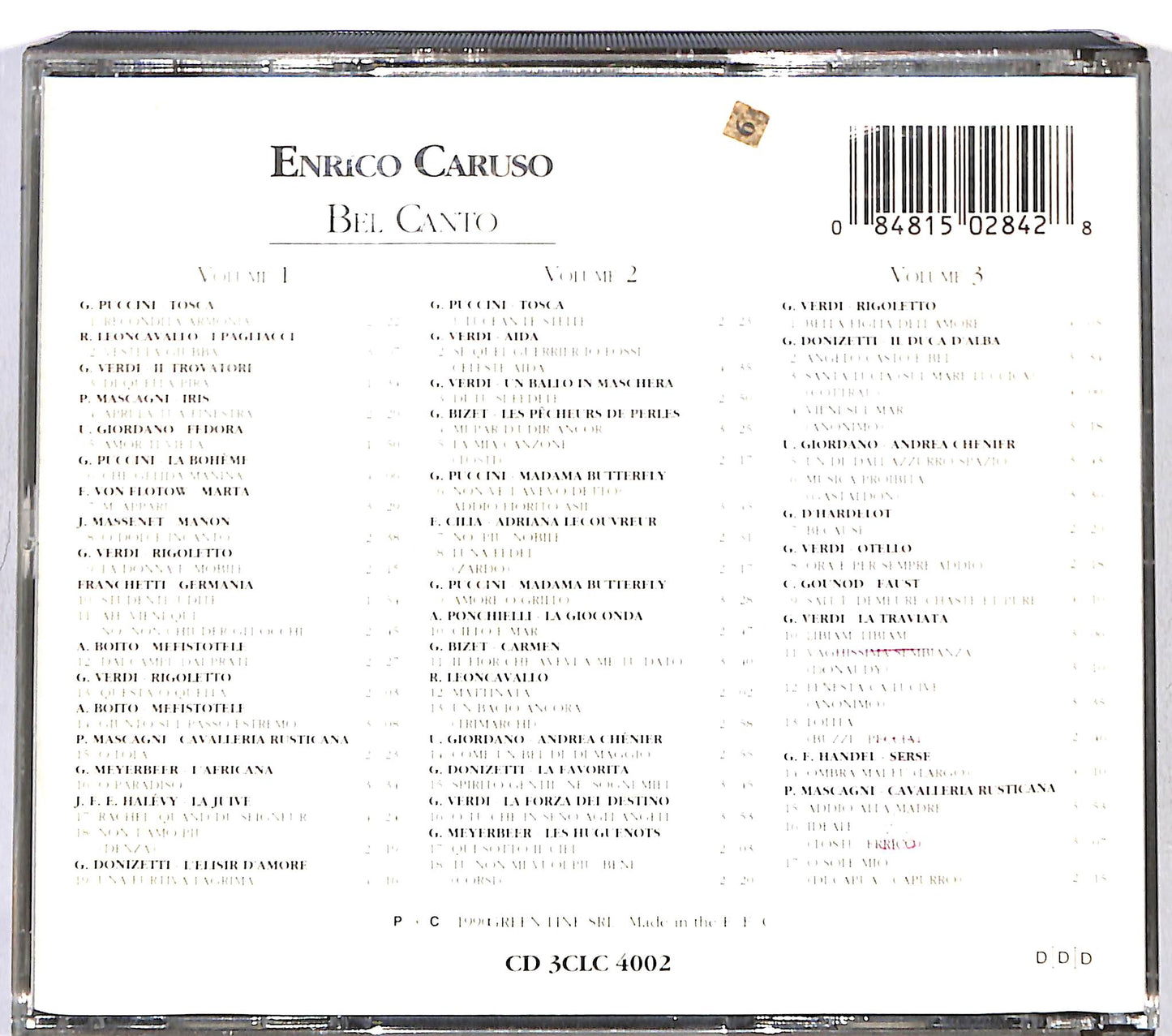 EBOND Enrico Caruso - Bel Canto CD CD122261