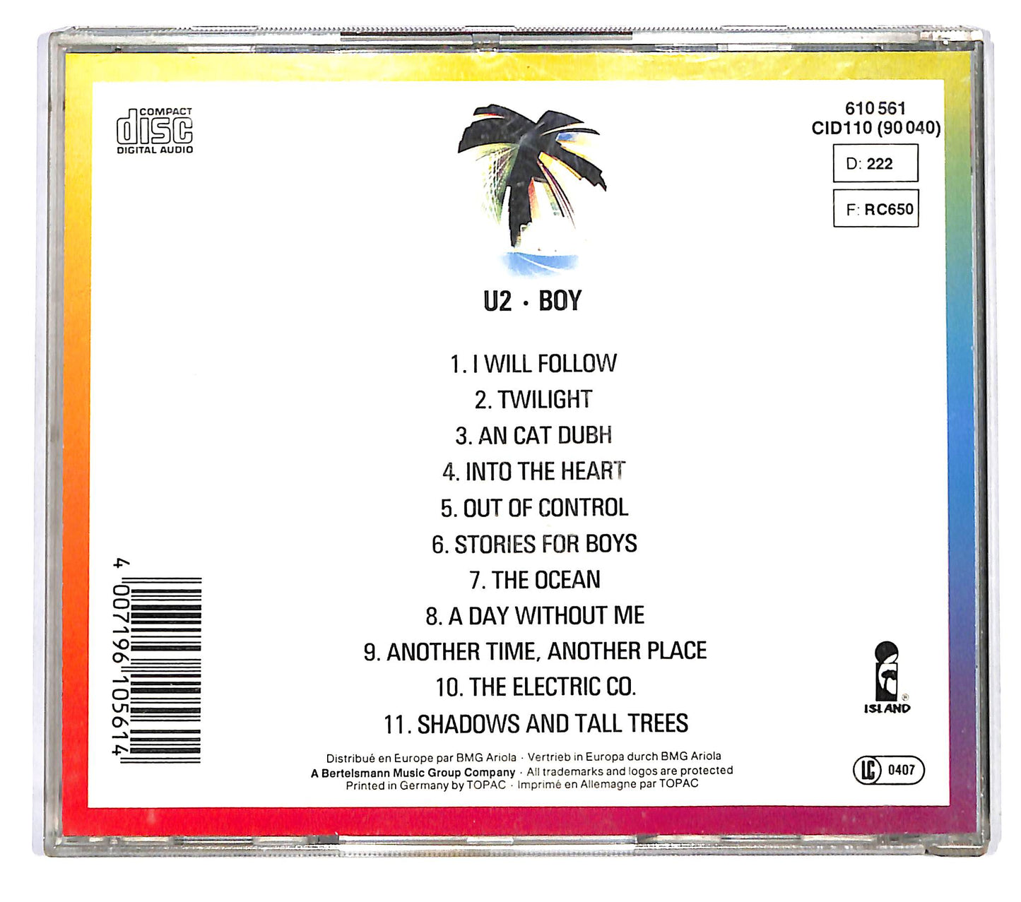 EBOND U2 - Boy CD CD122520