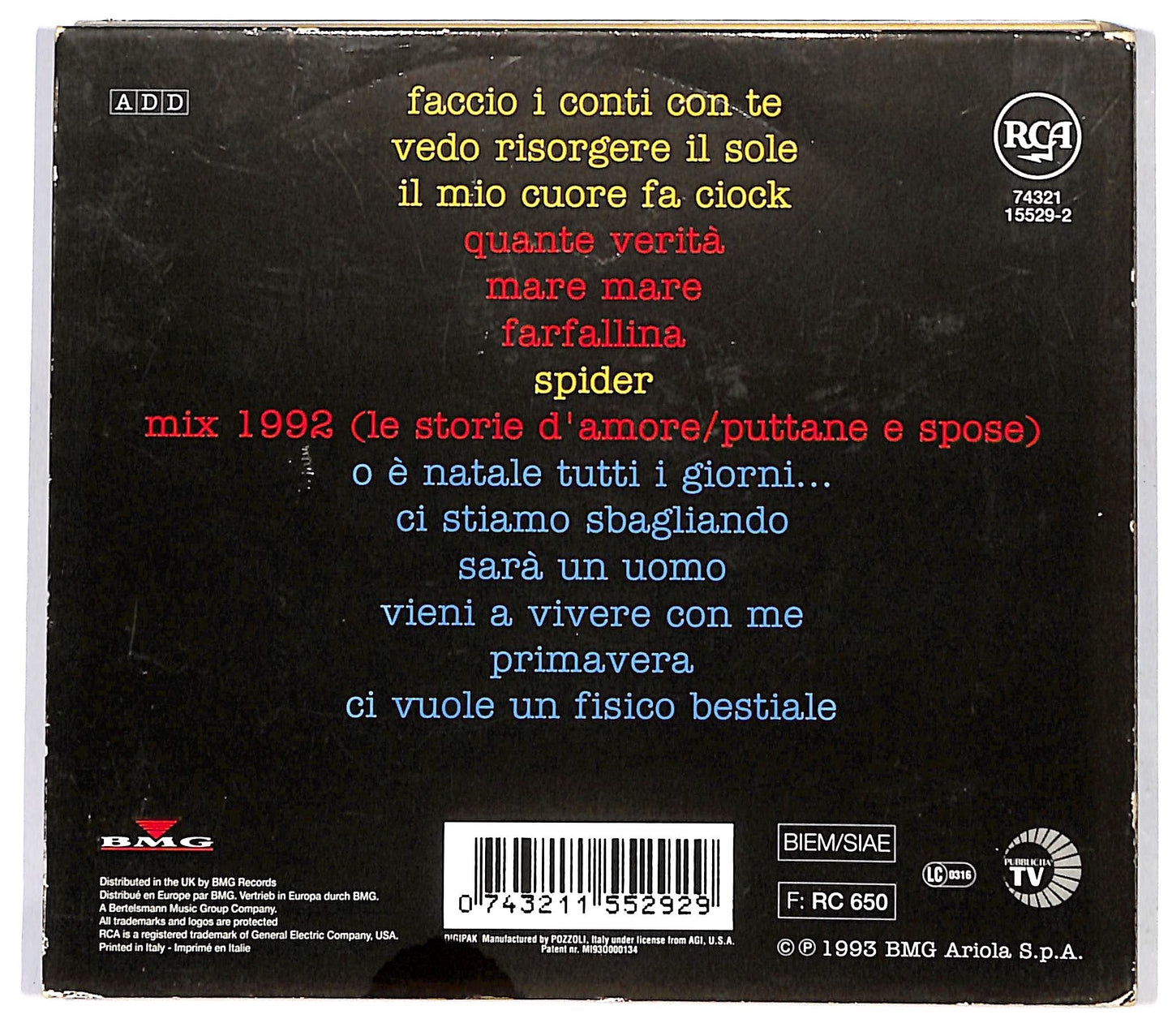 EBOND Luca Carboni - Diario Carboni DIGIPACK CD CD122537