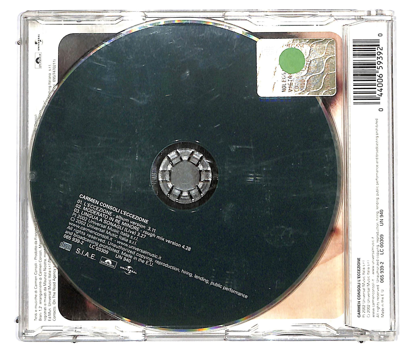 EBOND Carmen Consoli - L'Eccezione CD CD122601