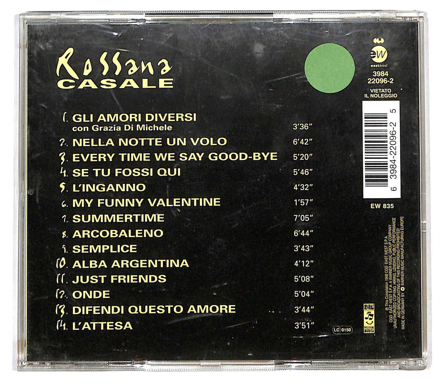 EBOND Rossana Casale - Rossana Casale CD CD122613