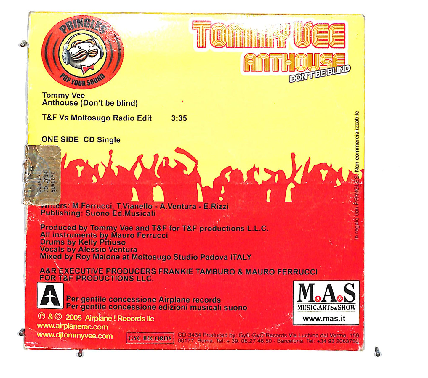 EBOND Tommy Vee - Anthouse (Don't Be Blind) CD CD122635