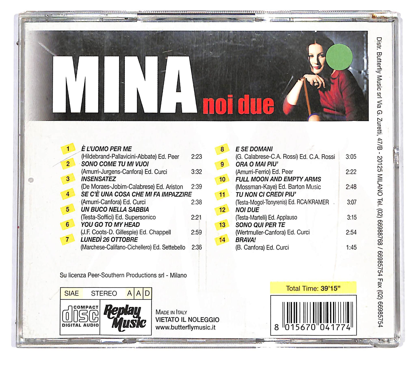 EBOND Mina - Noi Due CD CD122704