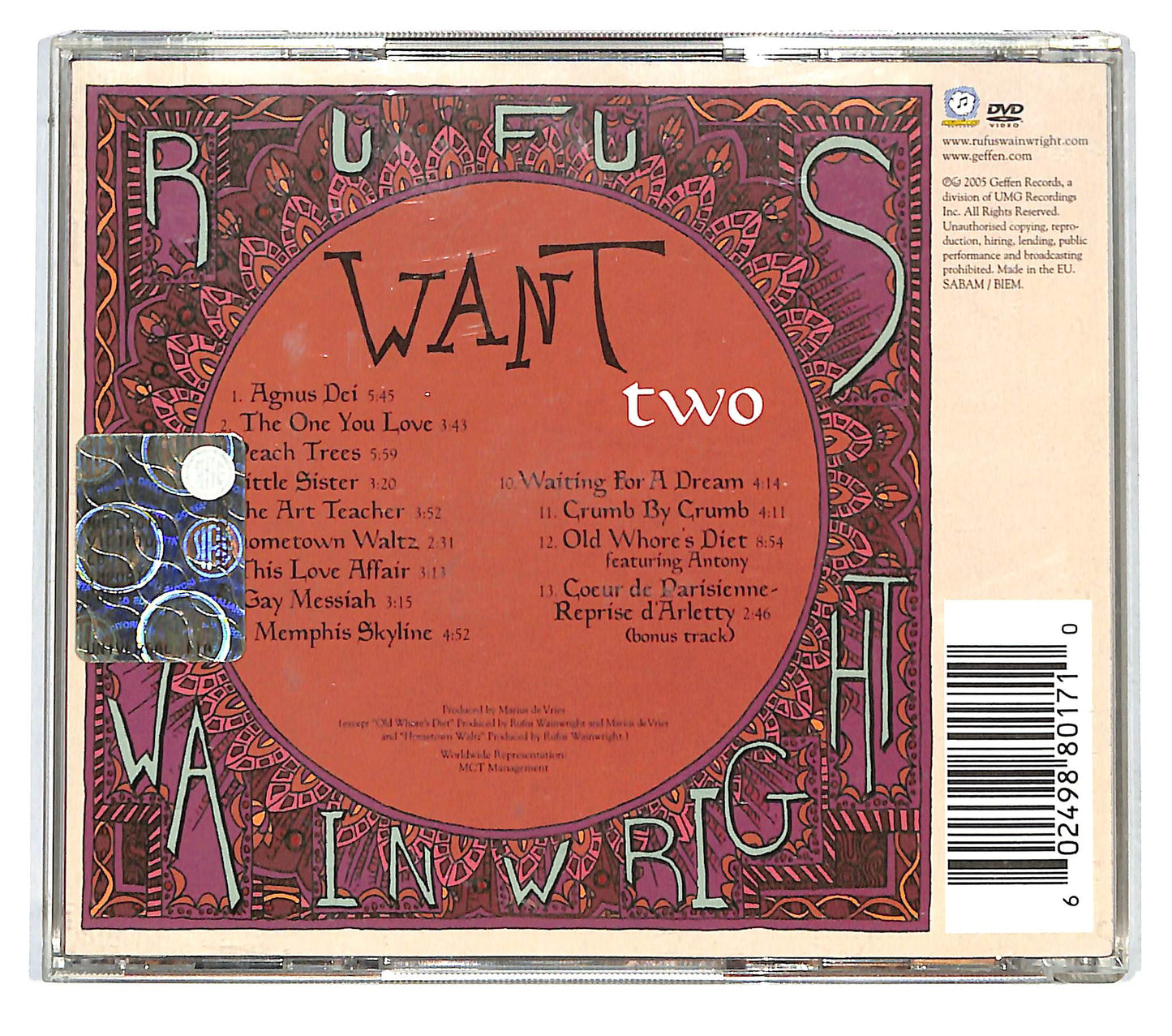 EBOND Rufus Wainwright - Want Two CD CD122839