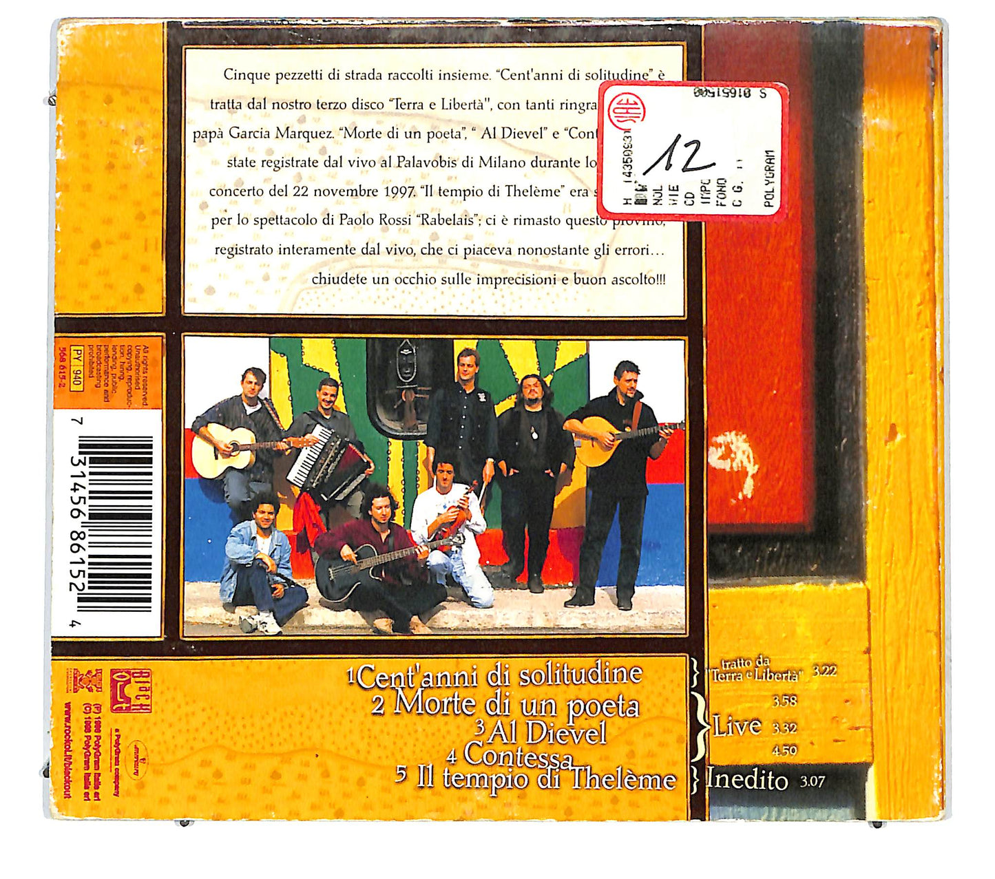 EBOND Modena City Ramblers - Cent'Anni Di Solitudine CD CD122851