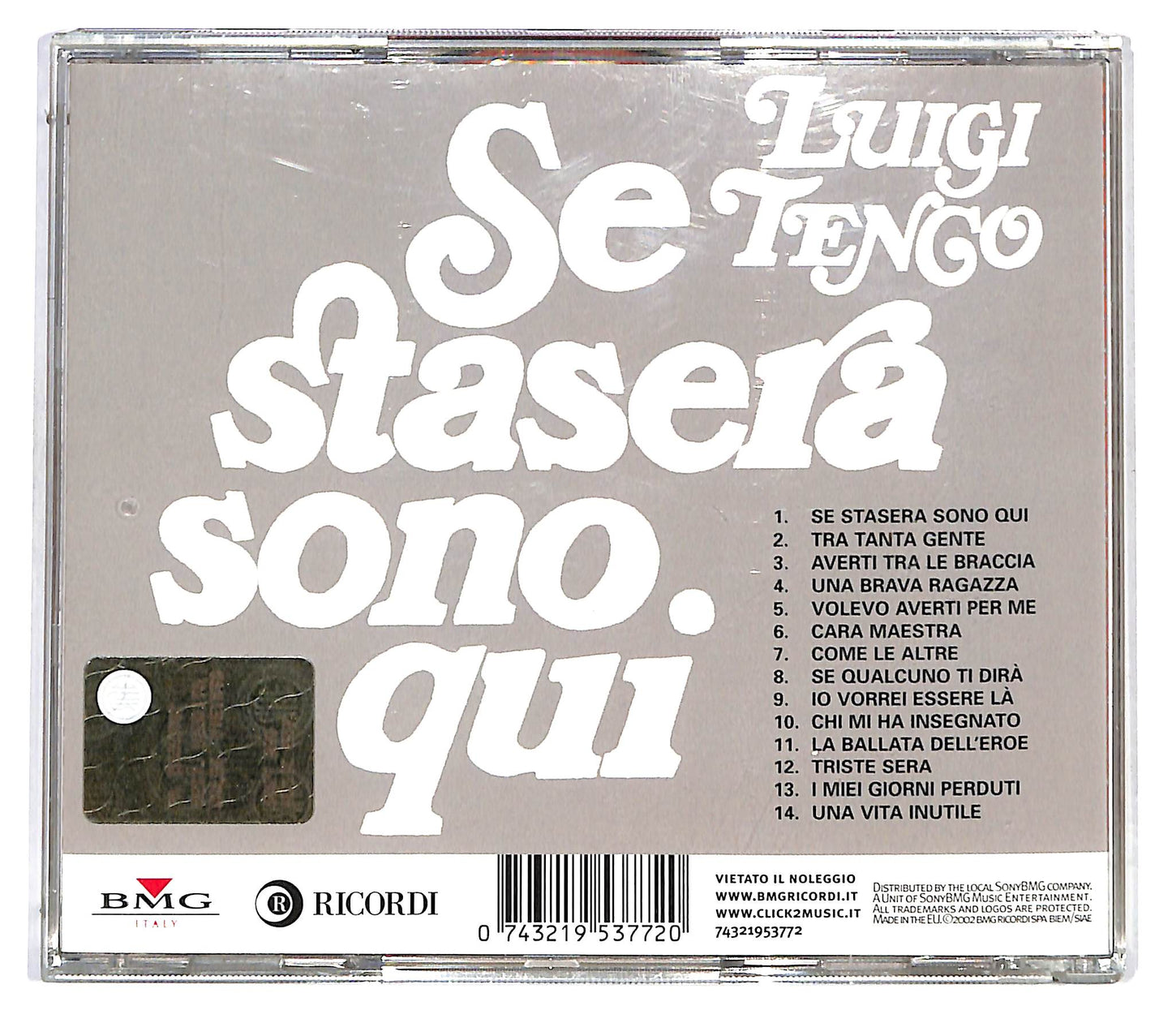 EBOND Luigi Tenco - Se Stasera Sono Qui CD CD123008
