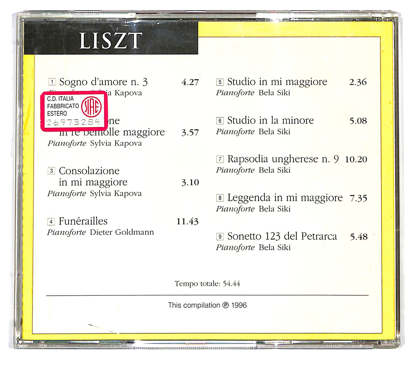 EBOND Lizt - Composizioni per Pianoforte CD CD123037