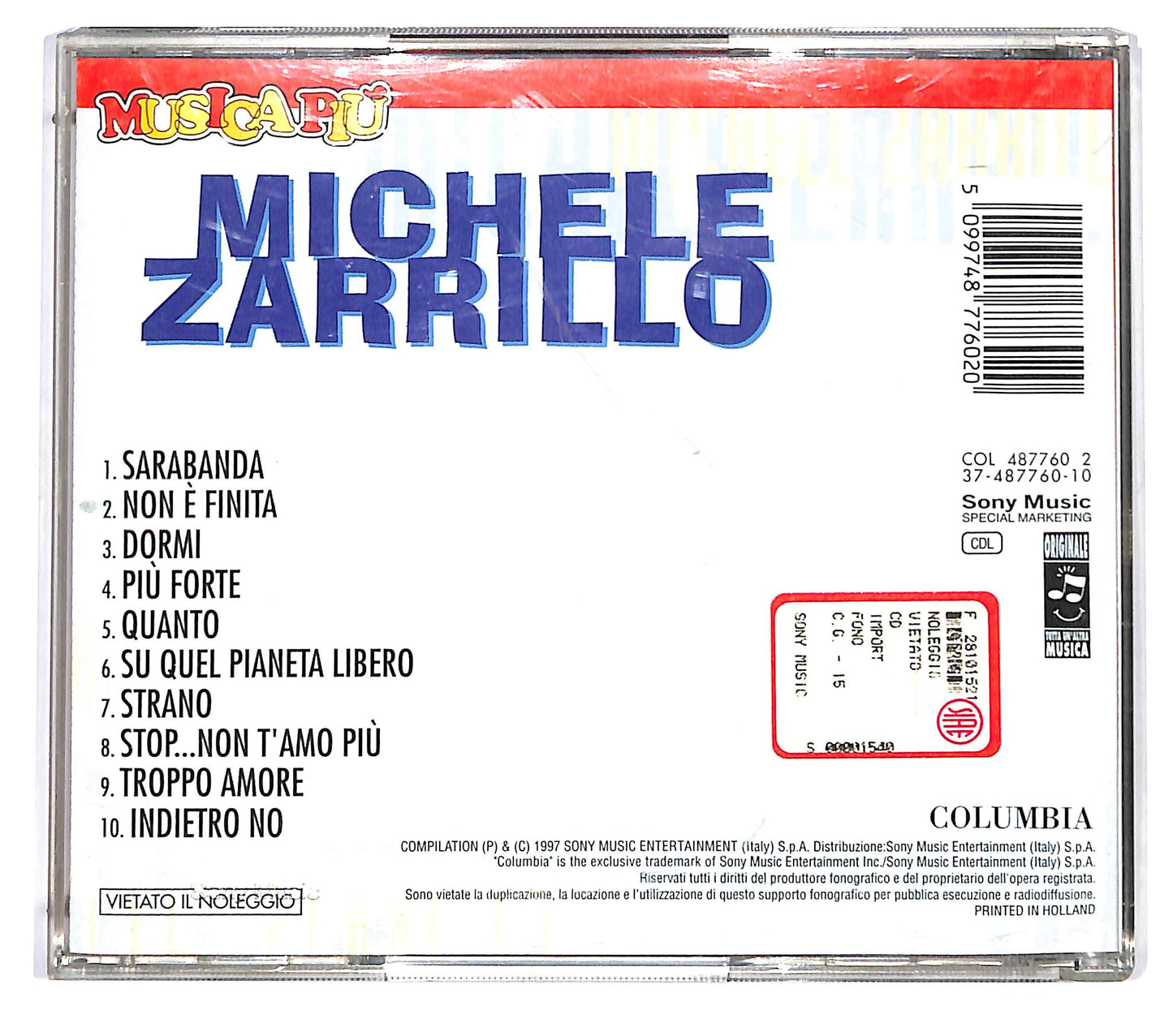 EBOND Michele Zarrillo - Michele Zarrillo CD CD123062